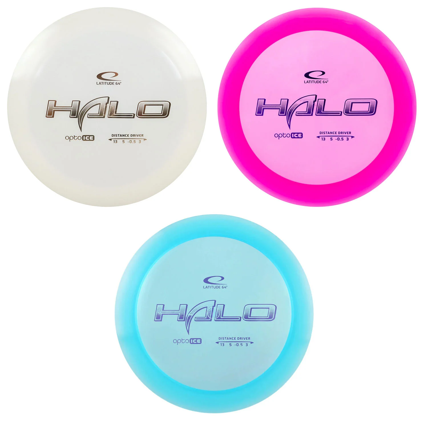 Latitude 64 Disc Golf Opto Ice Halo Distance Driver 13/5/-0.5/3 - Choose Exact Disc