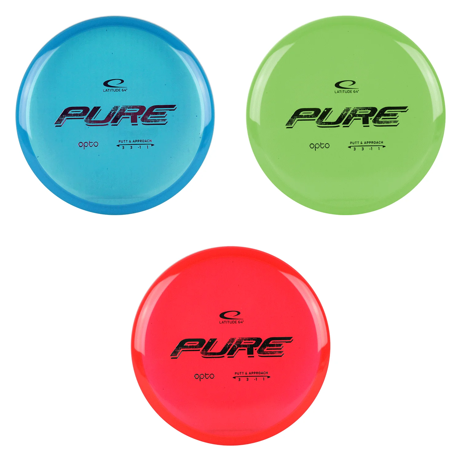 Latitude 64 Disc Golf Opto Pure Putter 3/3/-1/1 - Choose Exact Disc