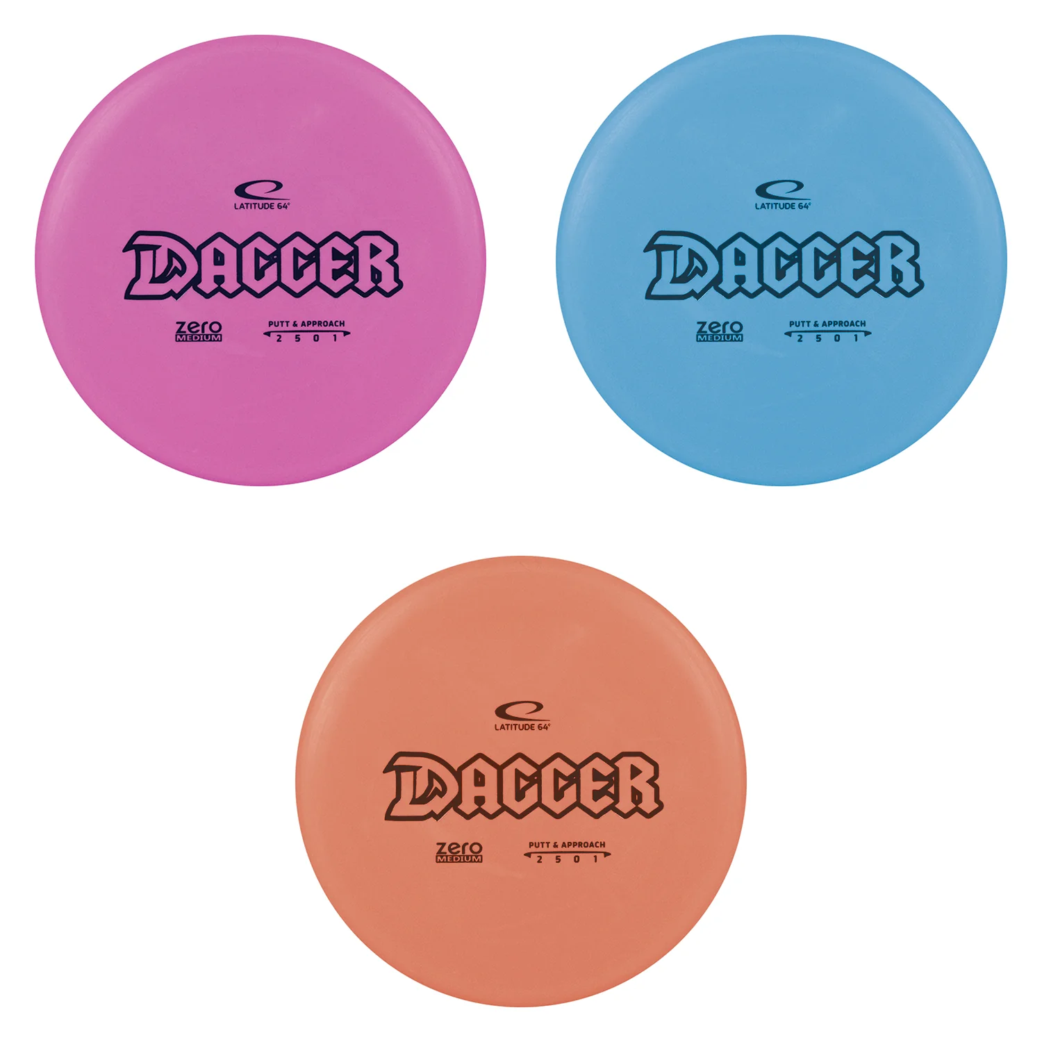 Latitude 64 Disc Golf Zero Medium Dagger Putter 2/5/0/1 - Choose Exact Disc