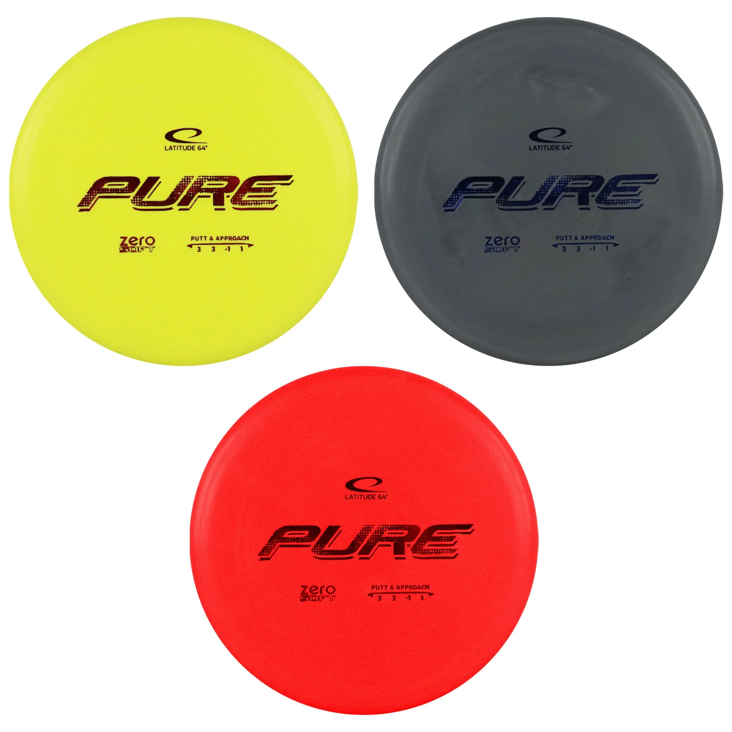 Latitude 64 Disc Golf Zero Soft Pure Putter 3/3/-1/1 - Choose Exact Disc