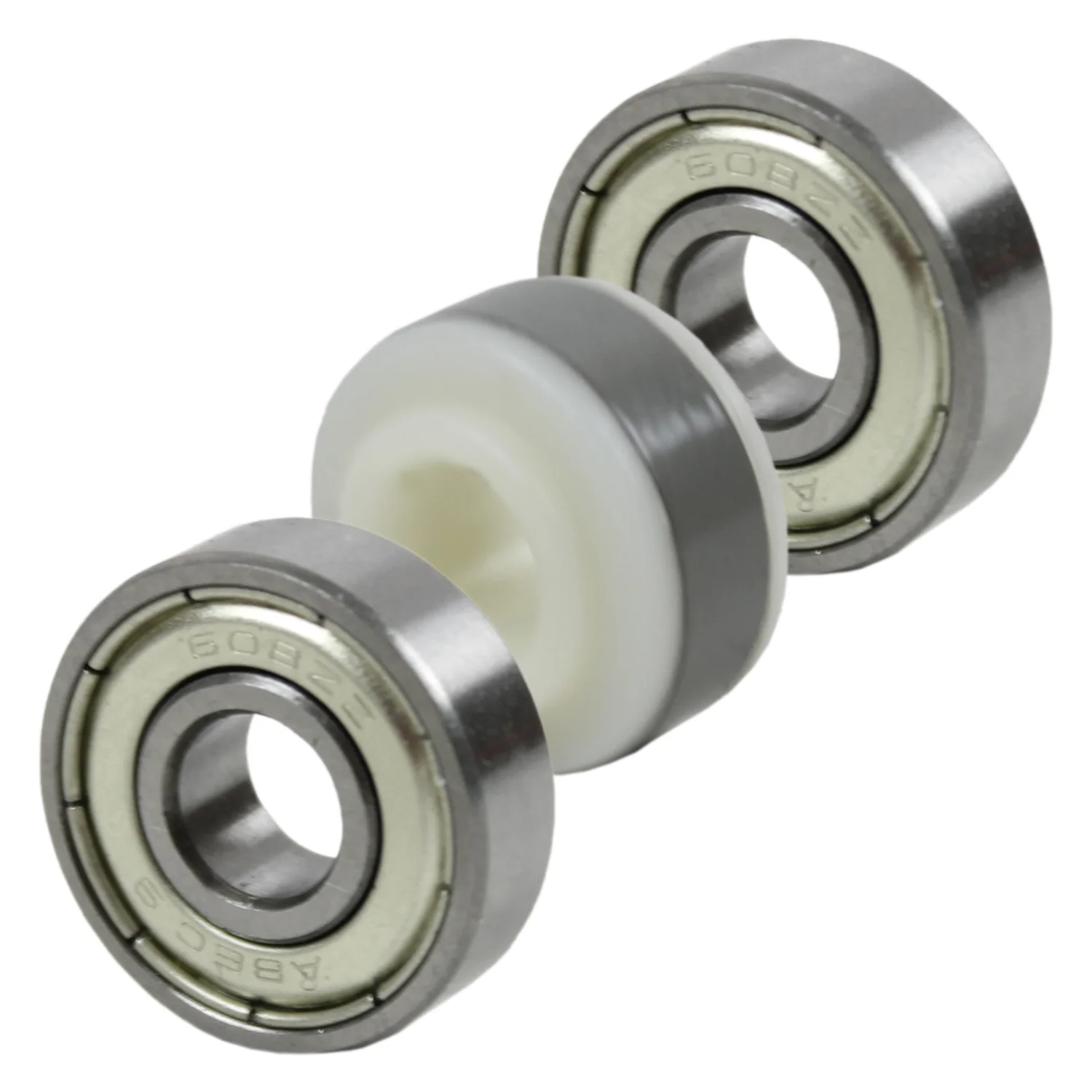 LED Scooter Wheels Set of 2 With Bearings - Blue/Clear - Image 3