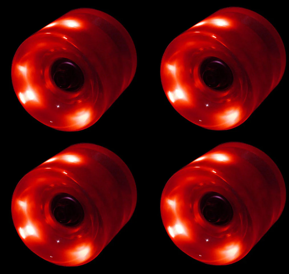 LED Wheels RED 65mm