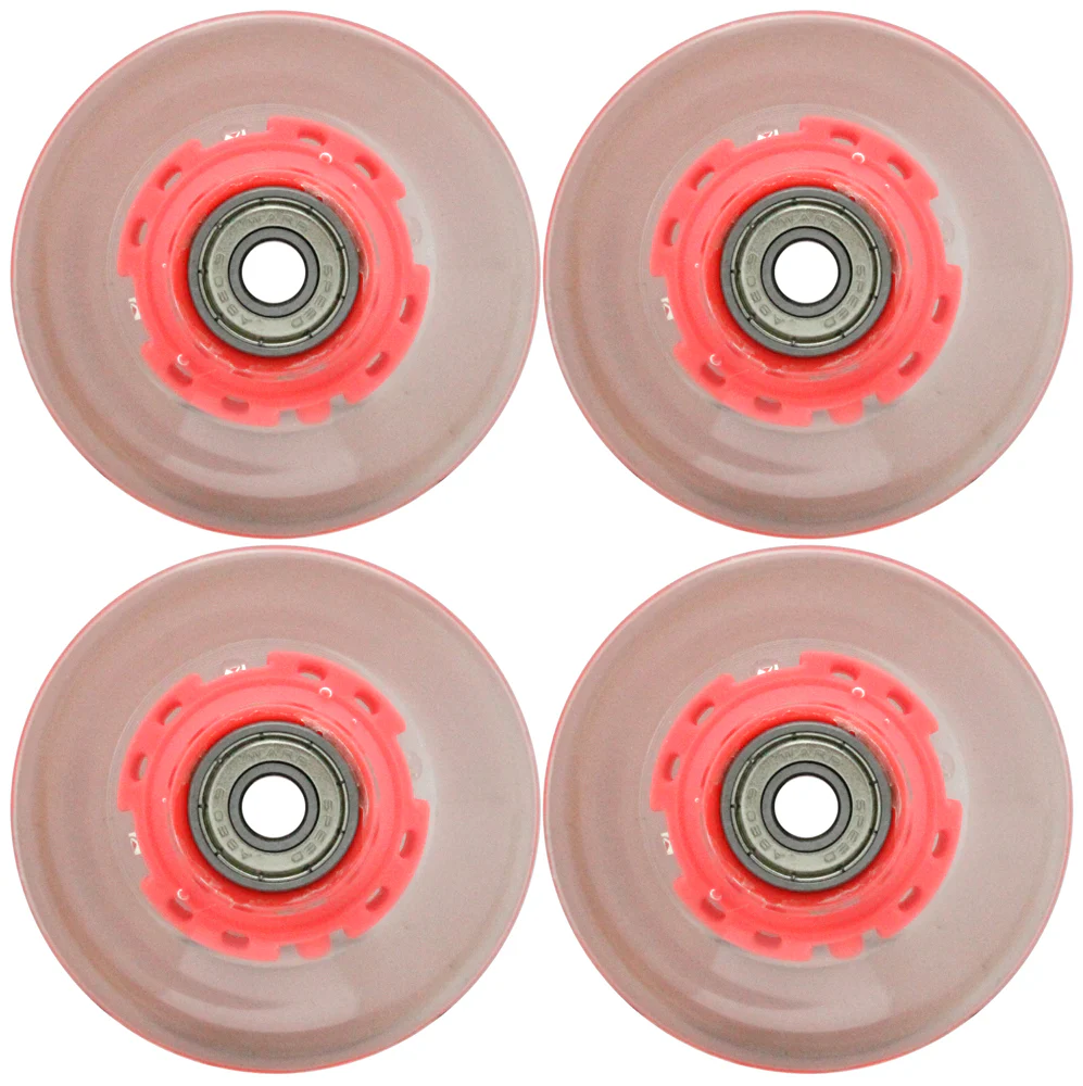 LED Wheels RED 65mm - Image 2