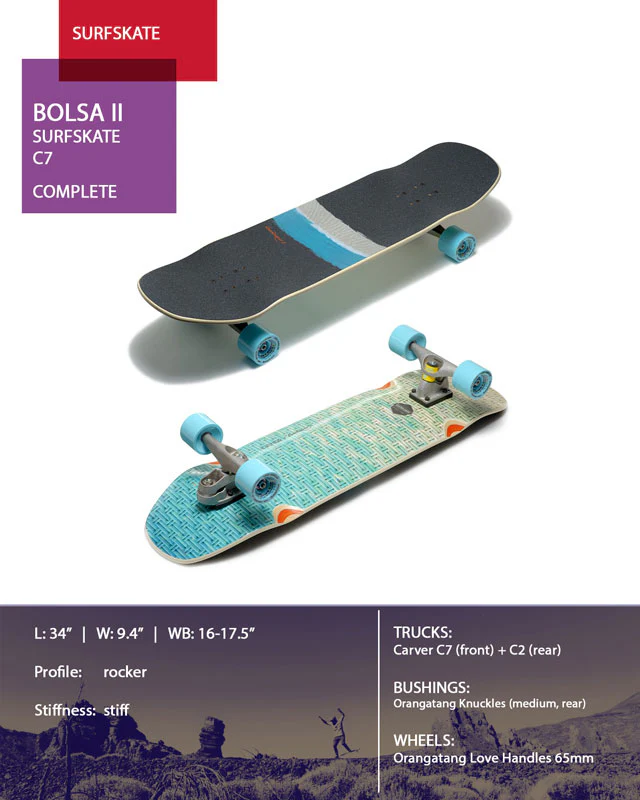 Loaded Boards Carver Bolsa II C7 Surfskate Complete - Image 4