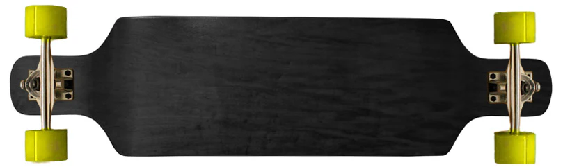 Longboard Complete - Drop Down 9.4 x 38 Black Concave Maple Symmetrical Shape