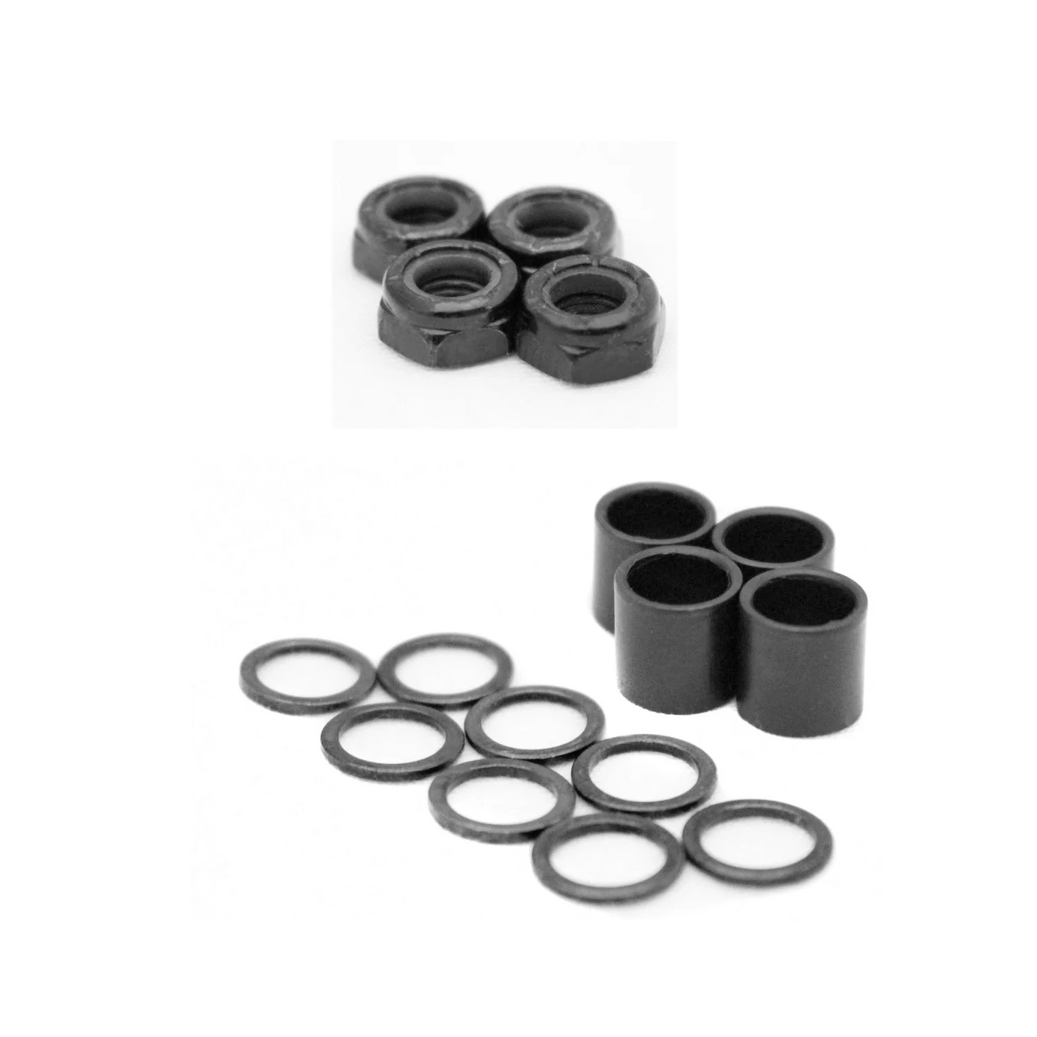 Longboard Hardware Refresh Kit - Bearings, Risers, 1.5" Hardware, Nuts - Image 3