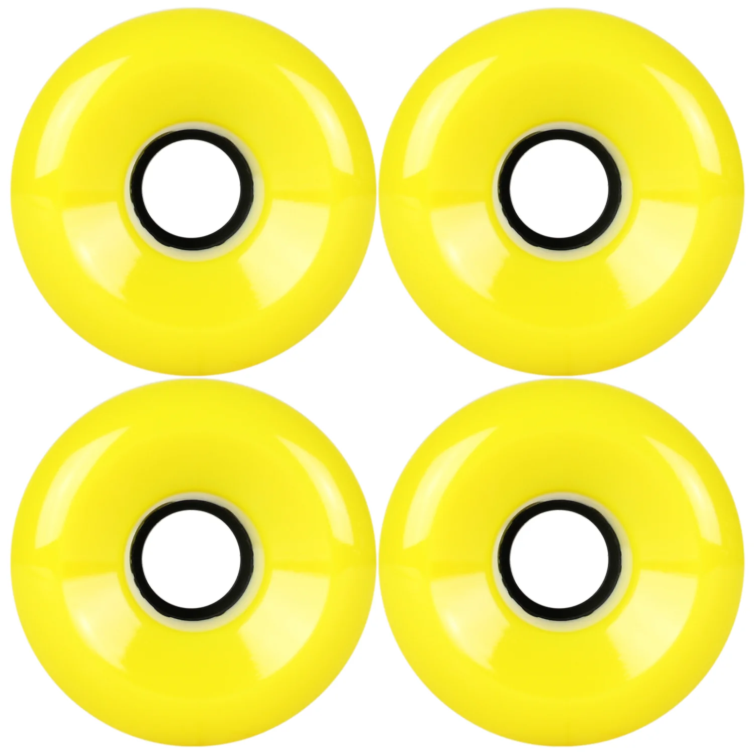 Longboard Wheels 64mm x 52mm 78A Yellow US Made