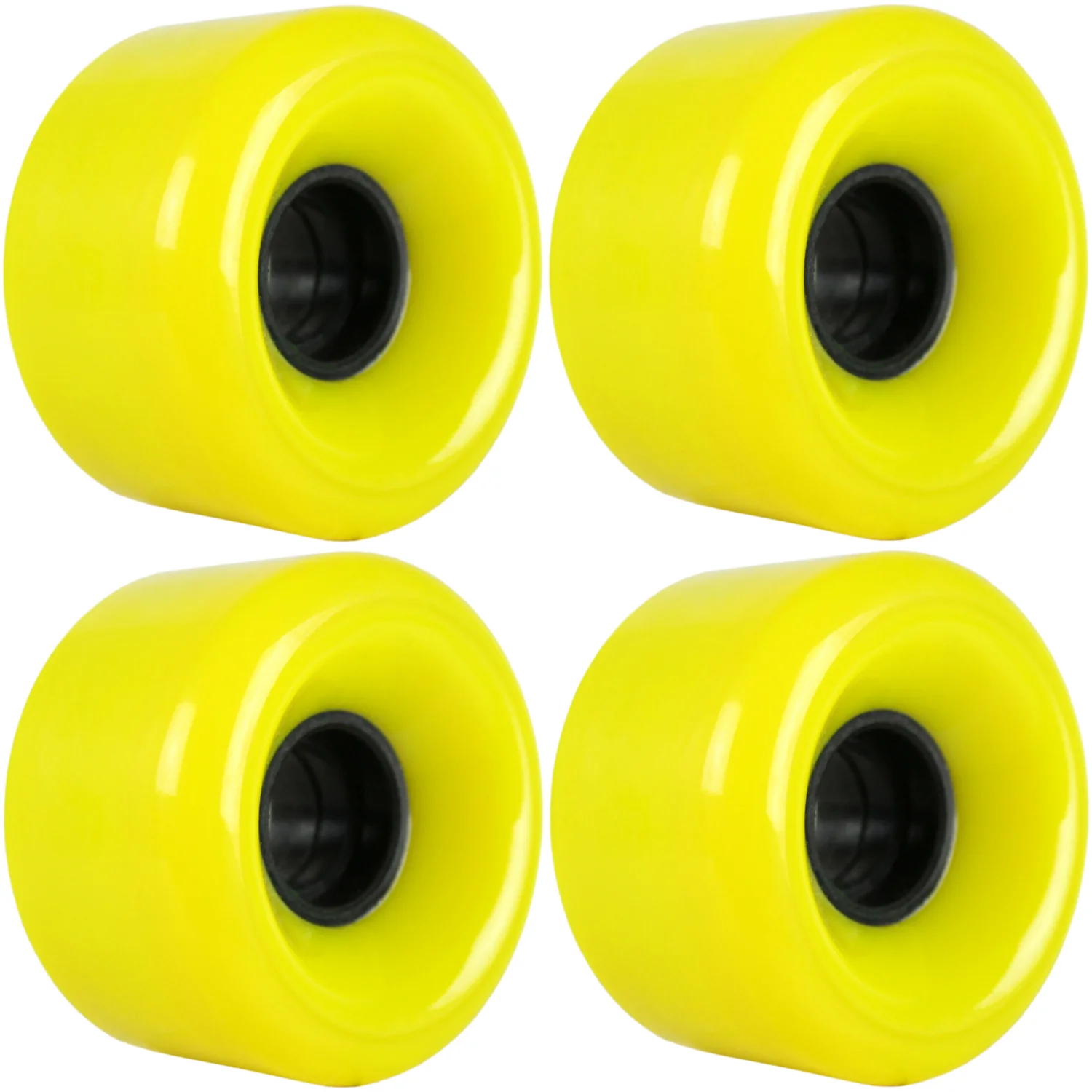 Longboard Wheels 65mm Smooth Yellow USA Made 78A