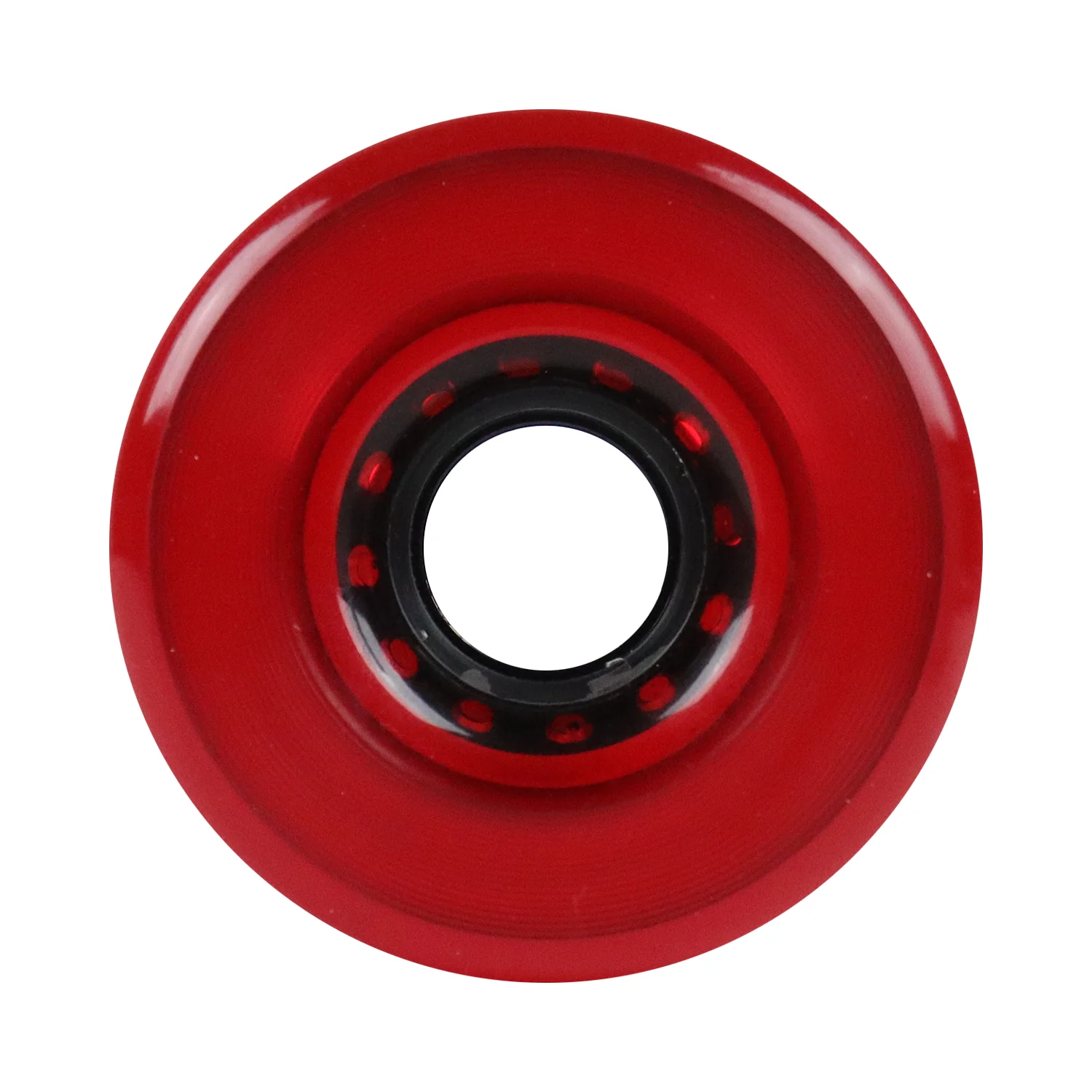 Longboard Wheels 70mm x 42mm 82A Stone Ground Clear Red 4-Pack - Image 3