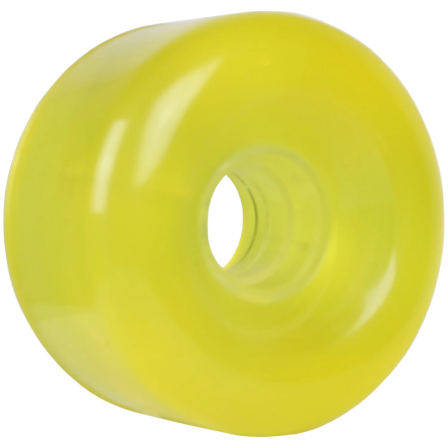 Longboard Wheels Set 69mm x 44mm 85a Translucent Yellow US Made - Image 3