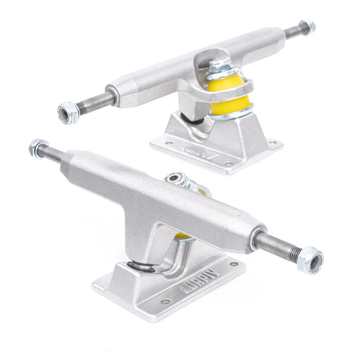 Lurpiv Skateboard Trucks Hollow Polished Silver 140 (8.1") Set of 2 - Image 7