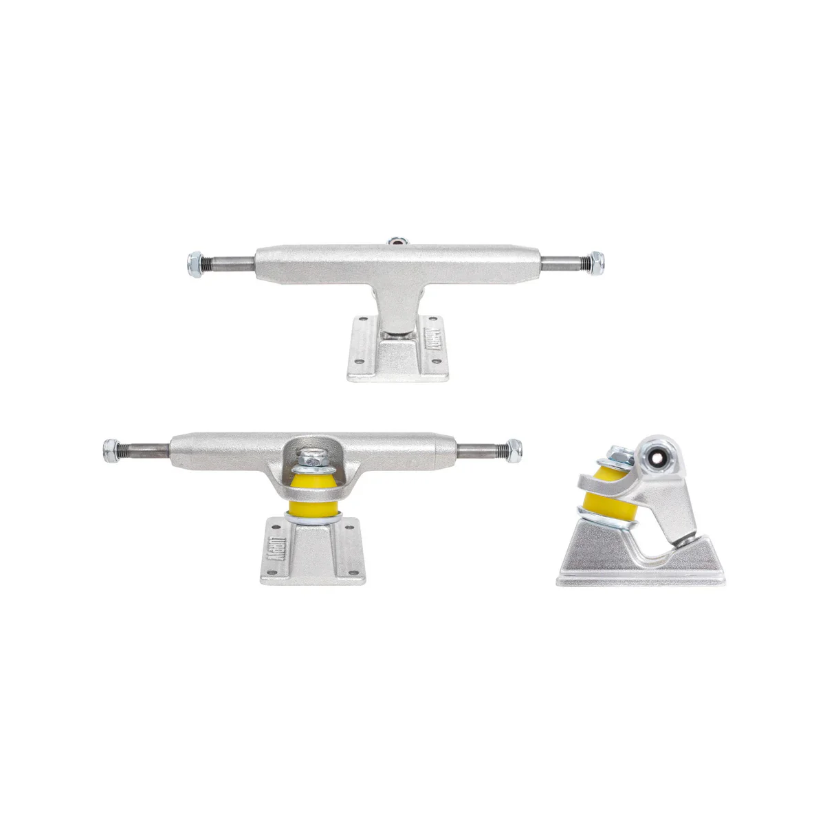 Lurpiv Skateboard Trucks Hollow Polished Silver 150 (8.5") Set of 2 - Image 6