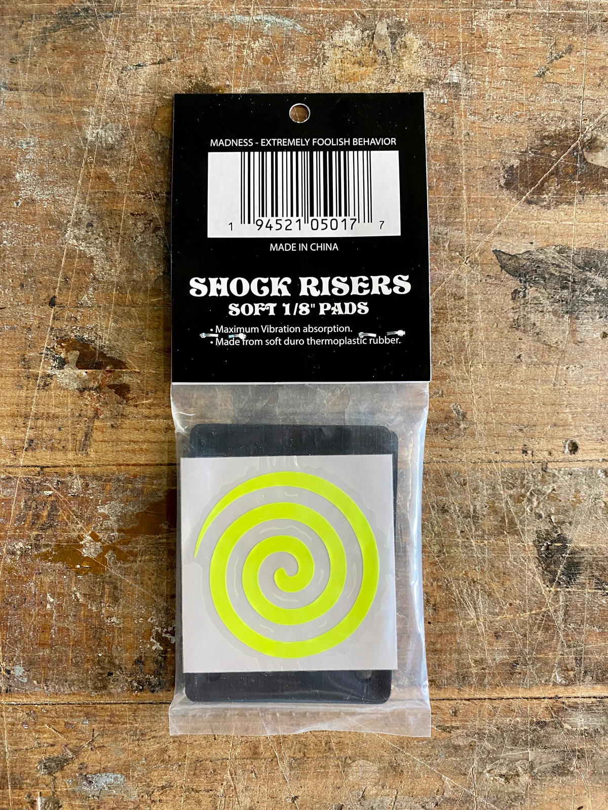Madness Skateboard Riser Pads Shock Treatment Soft Black 1/8" - Image 4