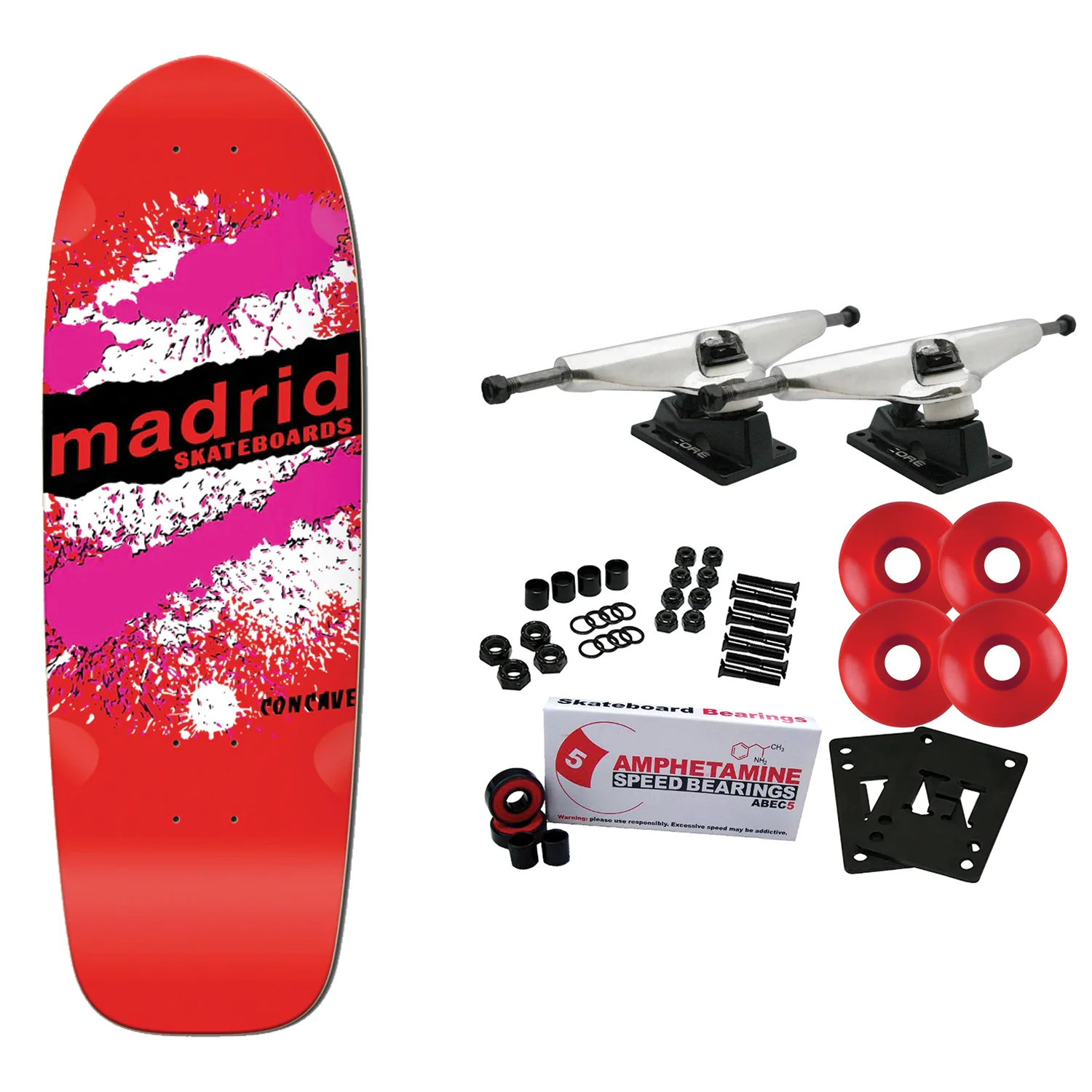 Madrid Complete Explosion Re-Issue Red 9.87" x 29.87" Old School