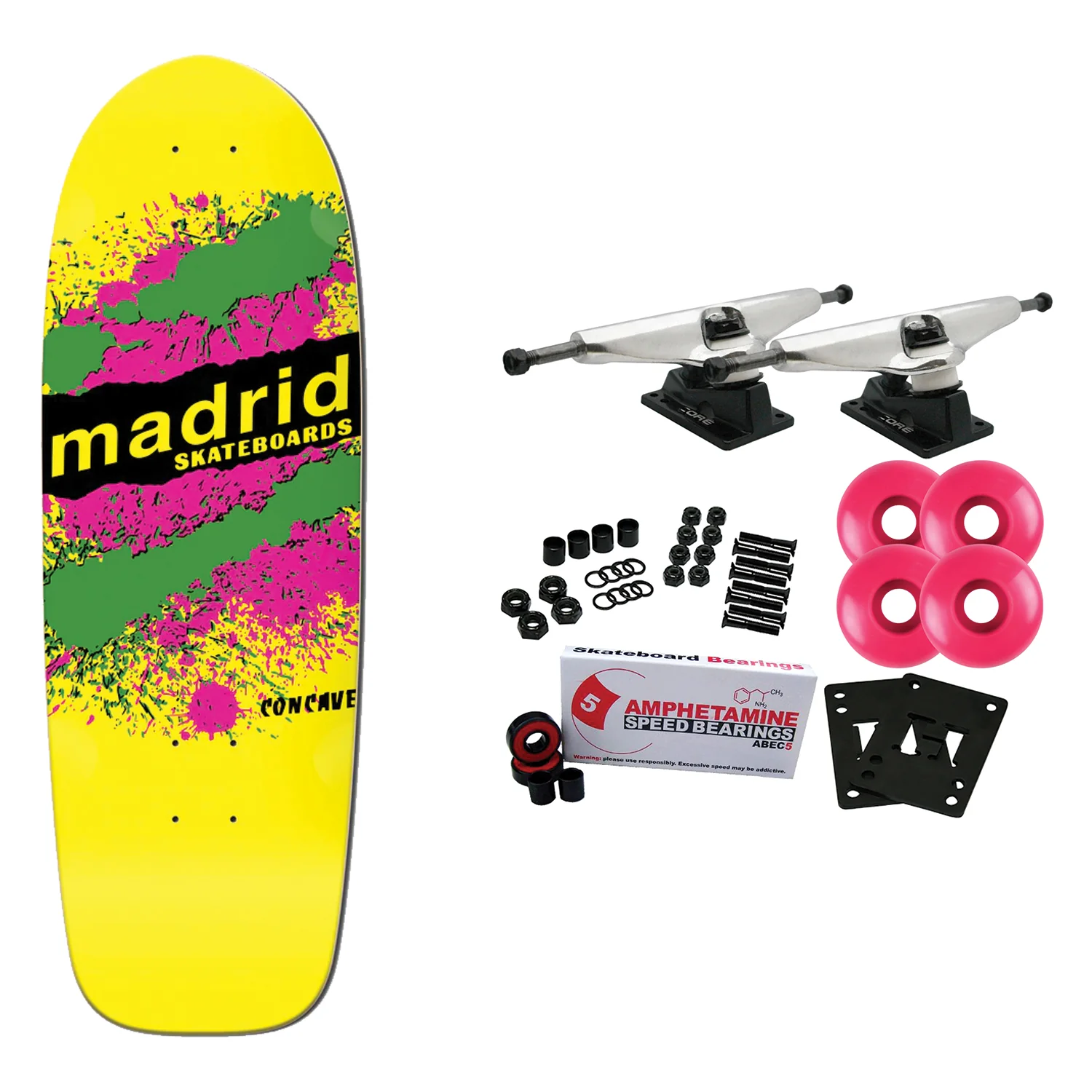Madrid Complete Explosion Re-Issue Yellow 9.87" x 29.87" Old School