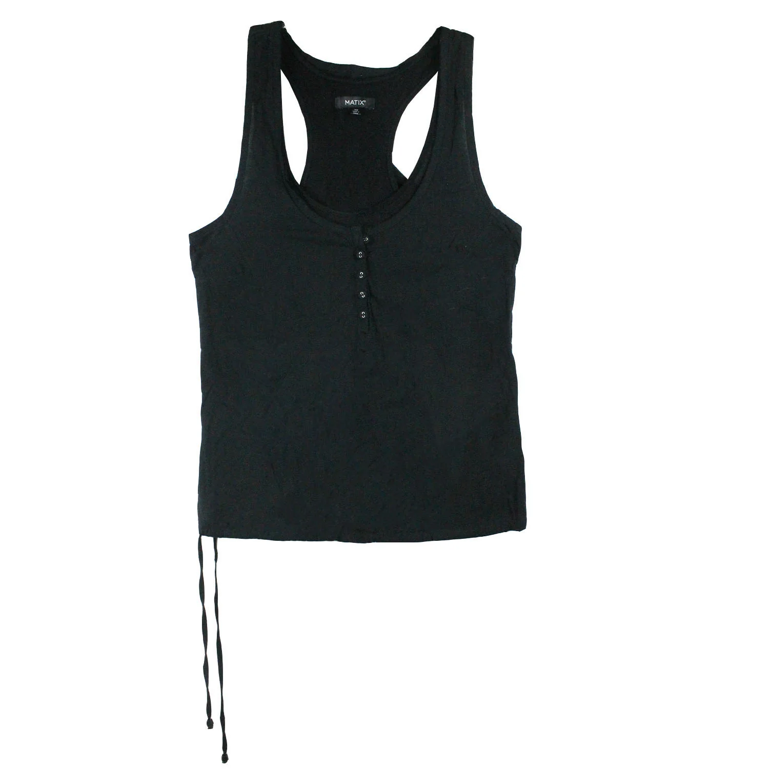 Matix Skateboard Tank Top Buttoned Black - Extra Small