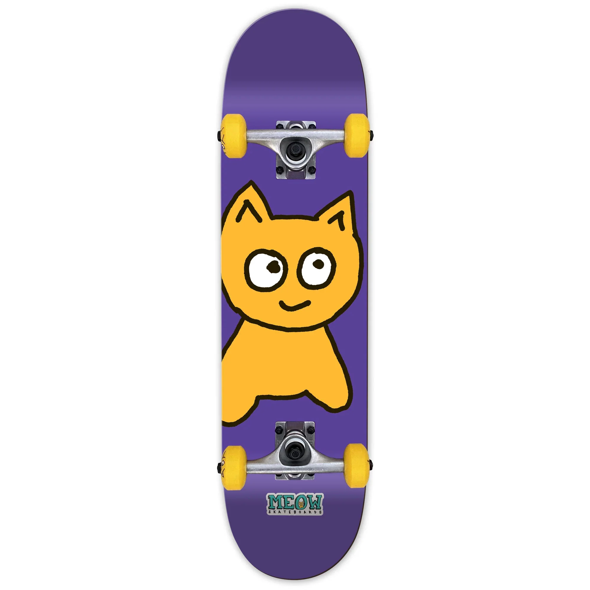 Meow Skateboard Complete Big Cat Purple 7.0" x 29.5" Mini