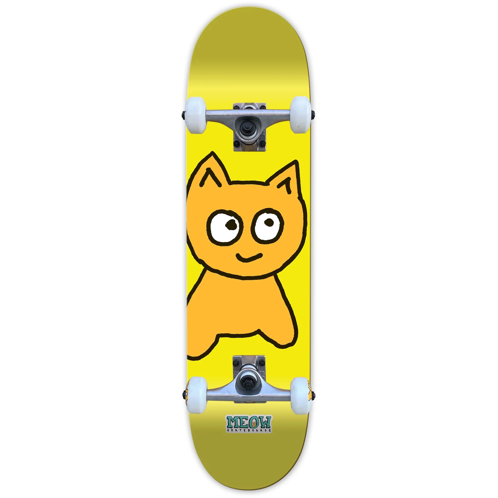 Meow Skateboard Complete Big Cat Yellow 7.75"