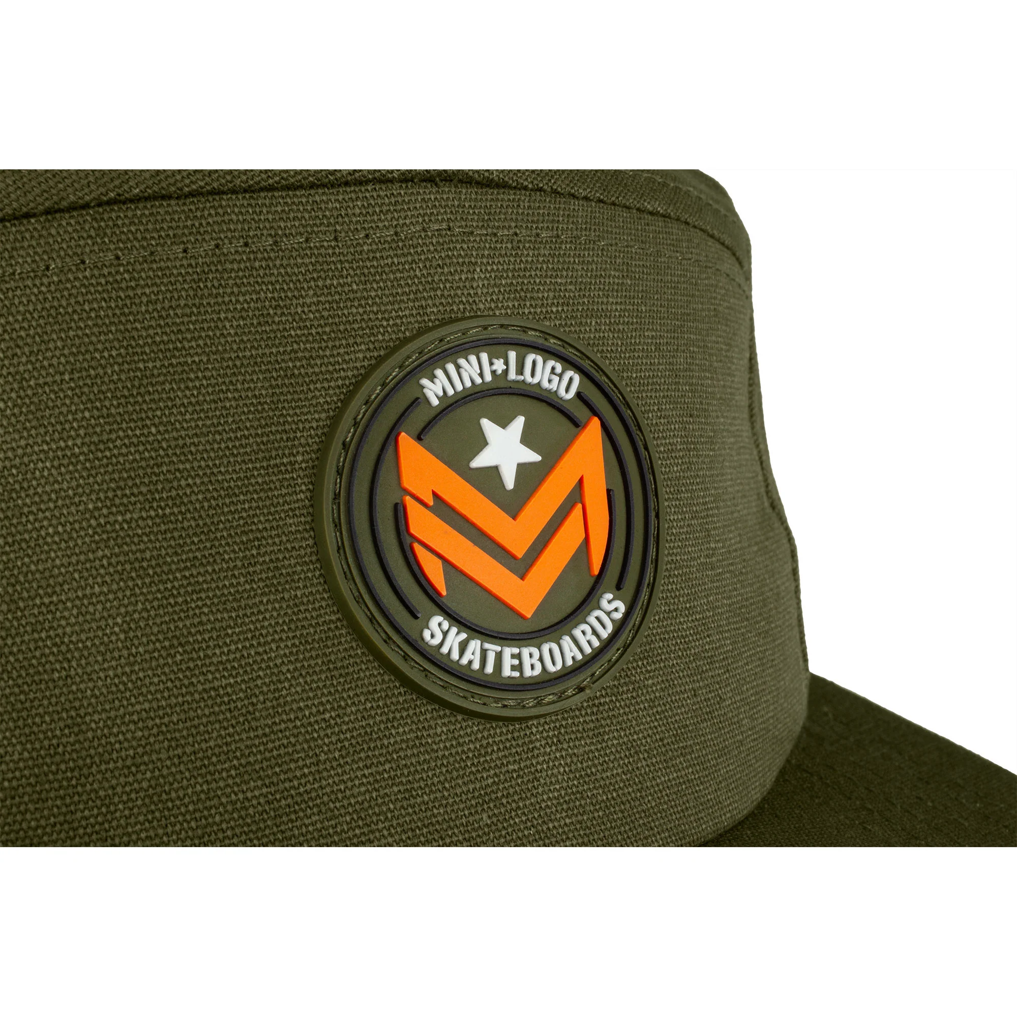 Mini Logo Skateboard Hat Chevron Circle 5-Panel Cap Army Green - Image 4