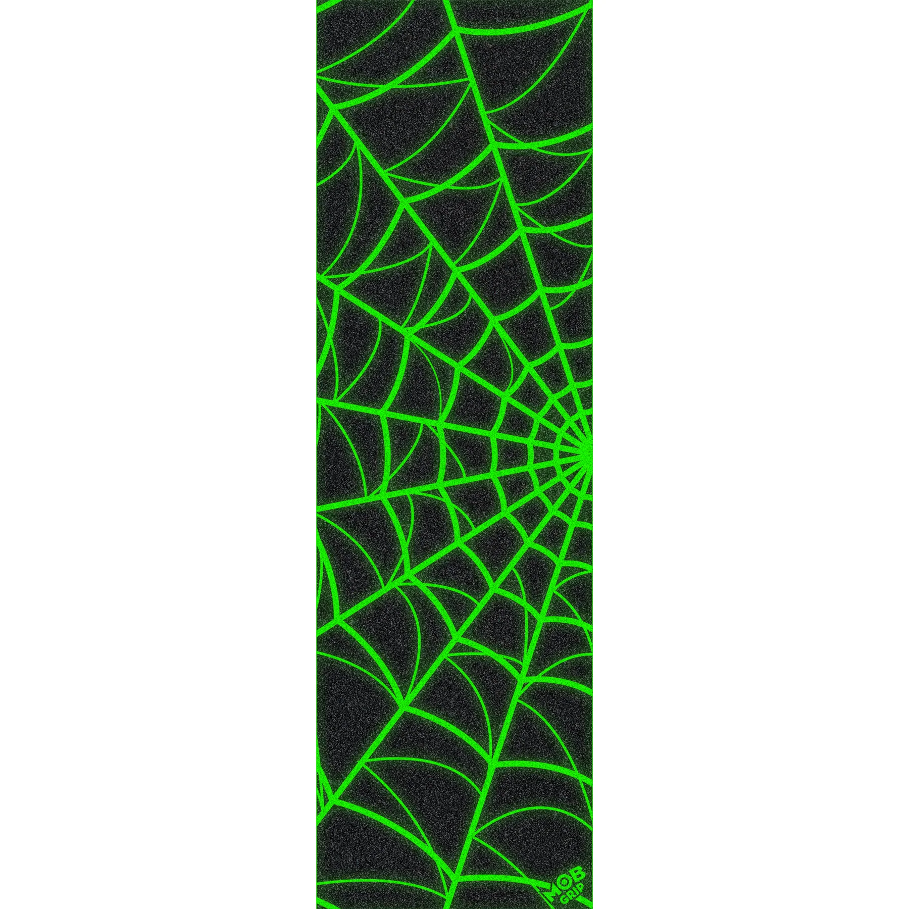Mob Skateboard Griptape Spider Web Glow Black 10" x 33" Sheet