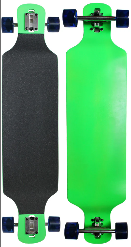 Moose 9.75" x 41.25" Double Drop Complete Neon Green 70mm Wheels - Image 2