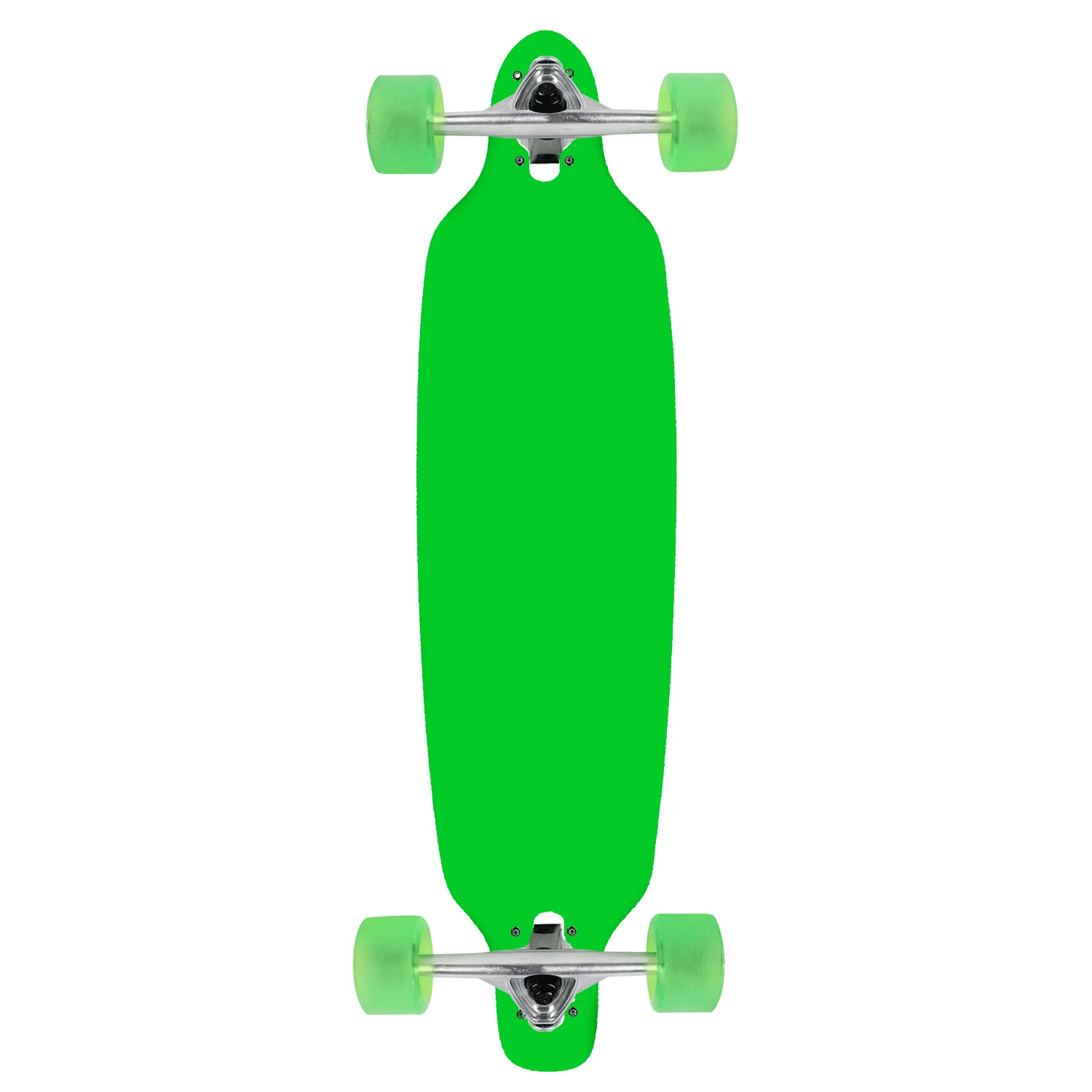 Moose Drop Through 9" x 36" Longboard Neon Green Complete - Image 2