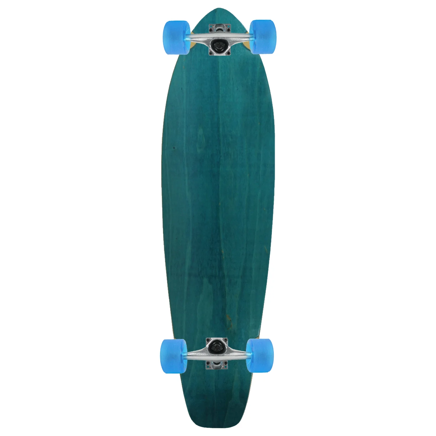 Moose Kicktail 9.75" x 36.5" Longboard Stained Blue Complete - Image 2