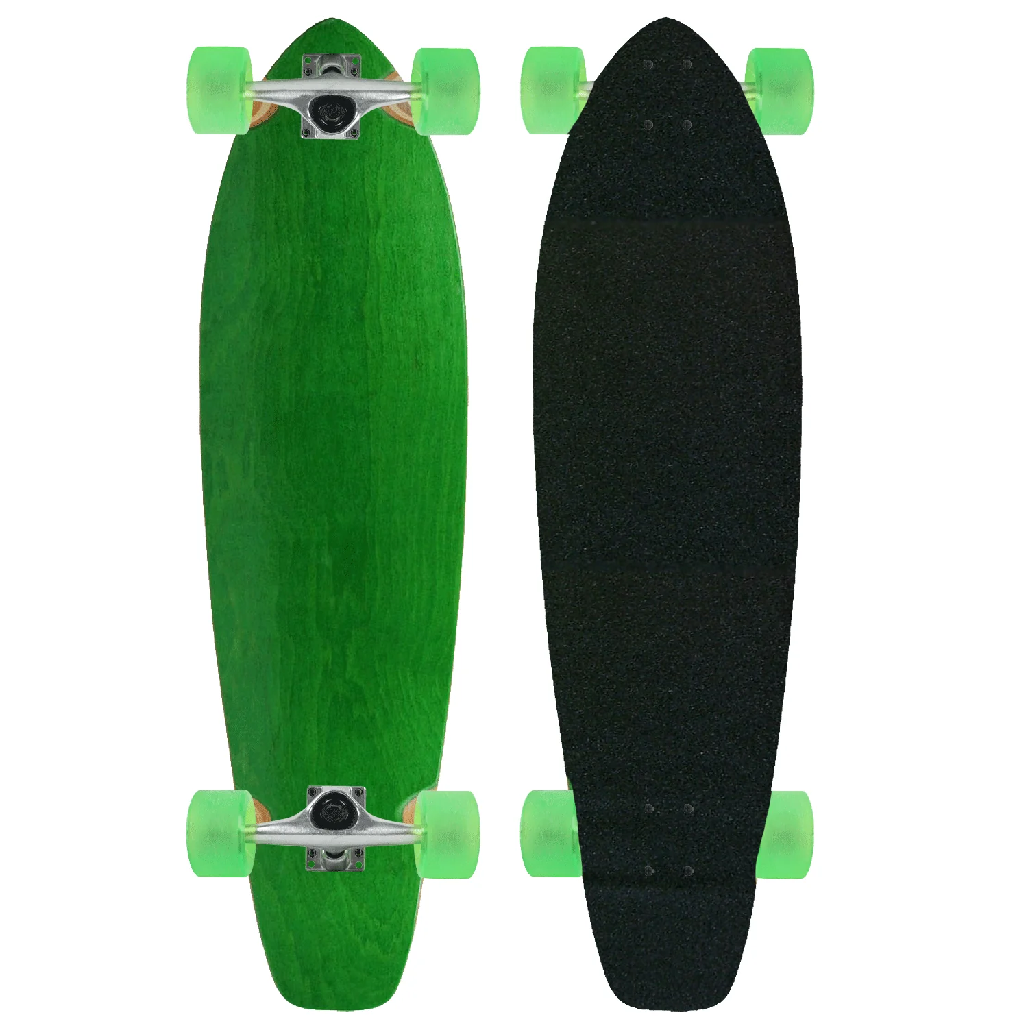 Moose Kicktail 9.75" x 36.5" Longboard Stained Green Complete