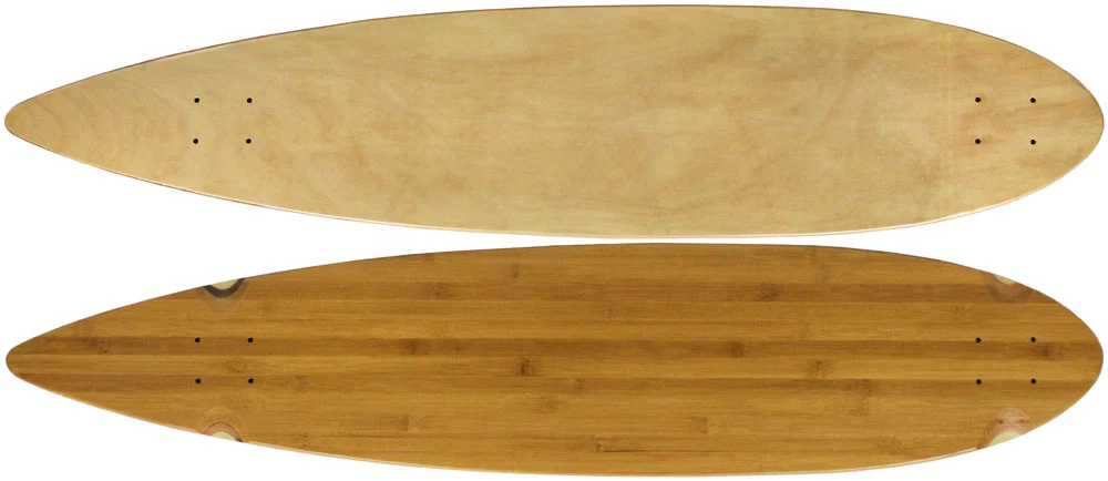Moose Longboard 43" Bamboo Pintail / Paris / Kryptonics 65mm Clear - Image 2