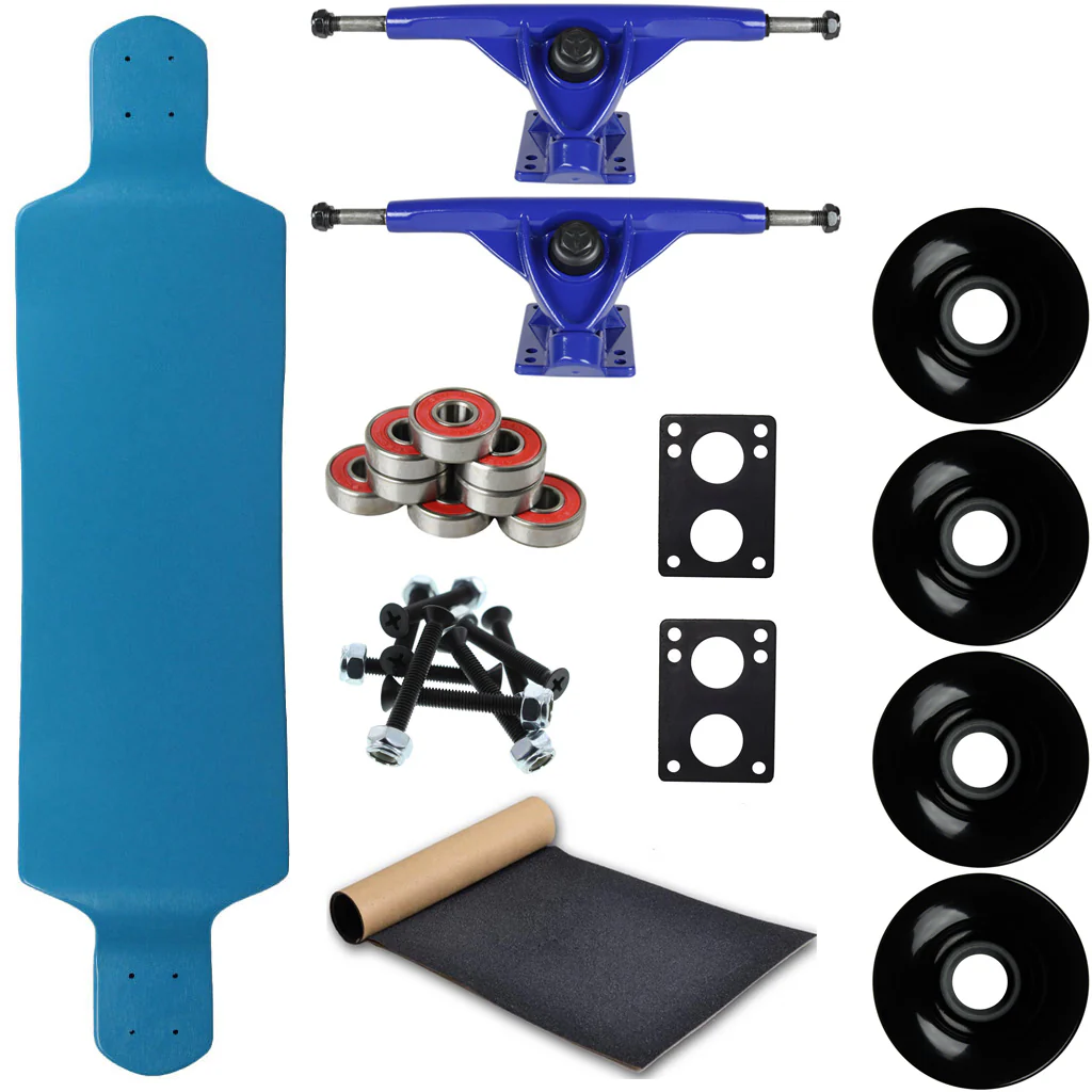 Moose Longboard Complete 10" x 39.8" Drop Down Blue