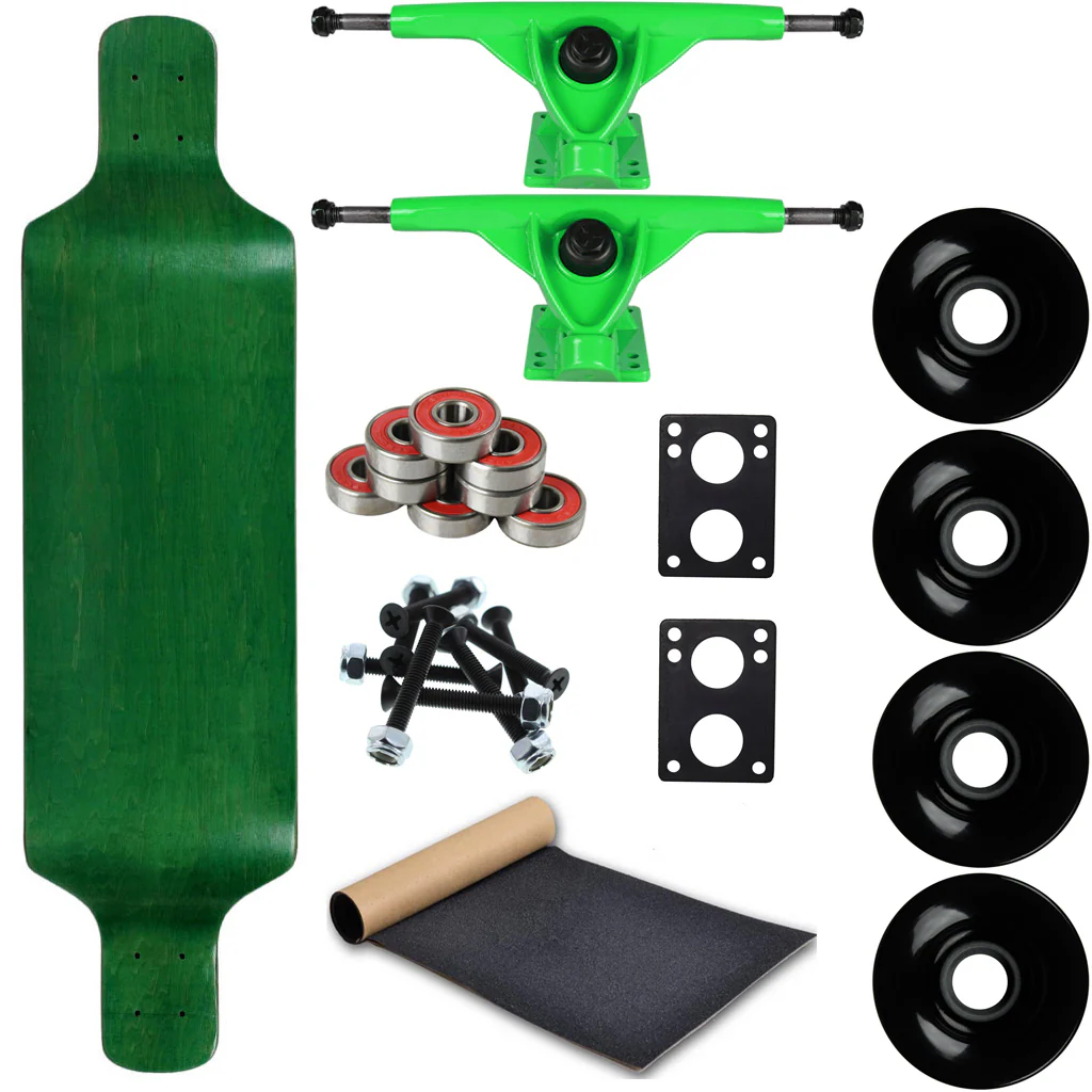 Moose Longboard Complete 9.4" x 38" Drop Down Stained Green