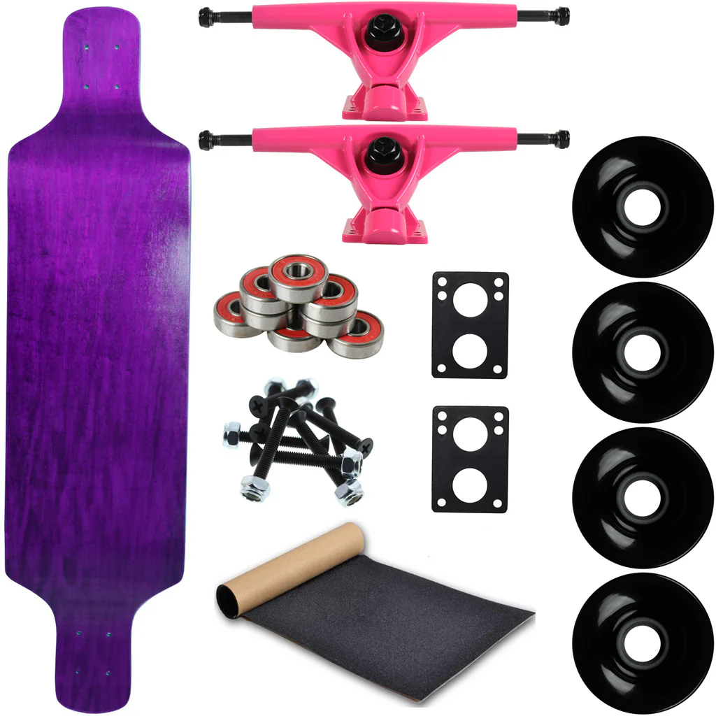 Moose Longboard Complete 9.4" x 38" Drop Down Stained Purple