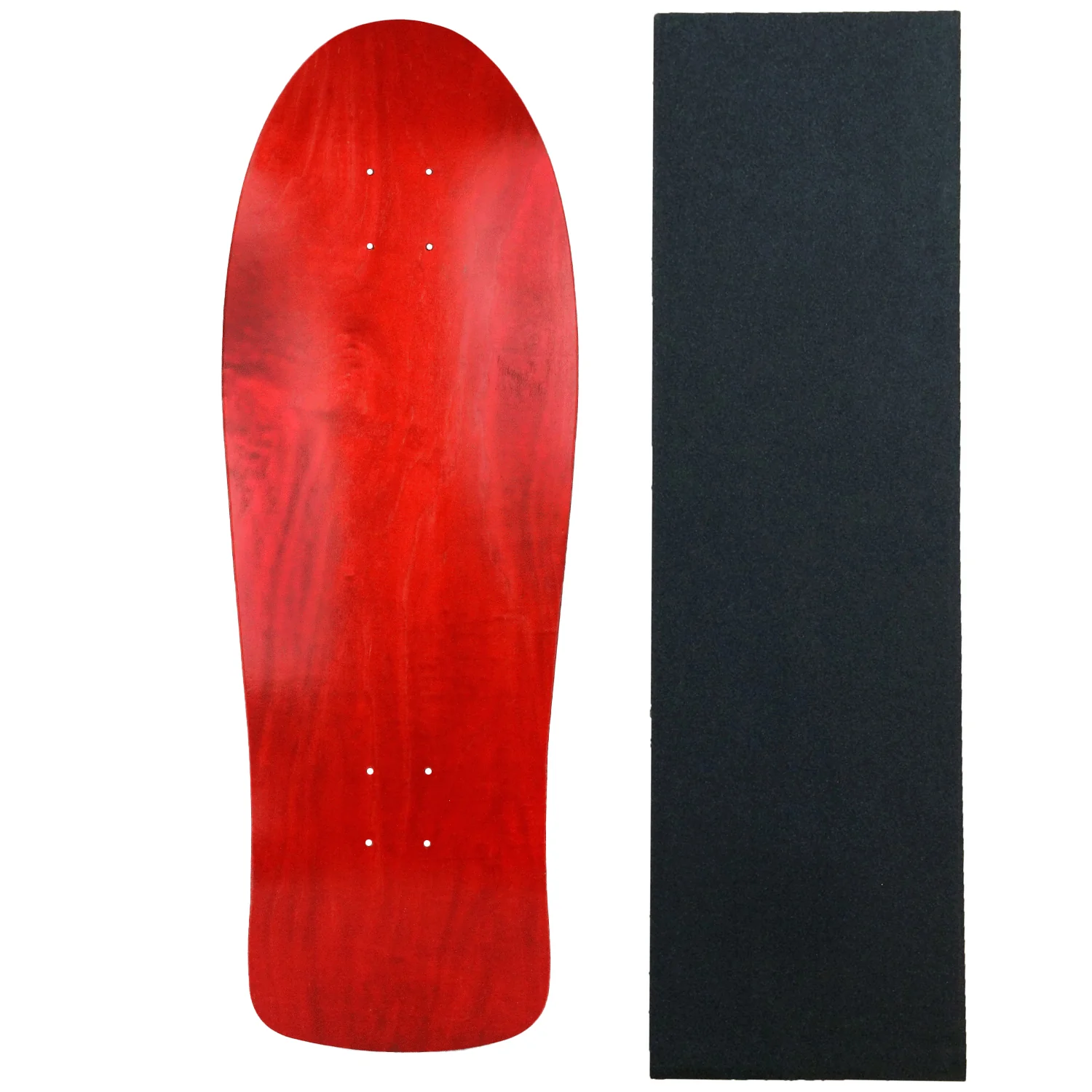 Moose Old School Deck 10" x 30" Stained Red with Griptape