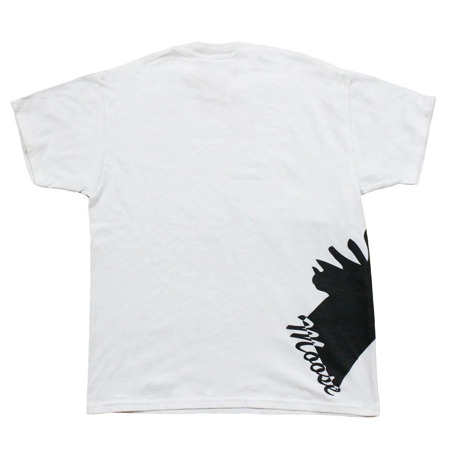 Moose Skateboard T-Shirt Side Logo White - Youth Kids Large - Image 2