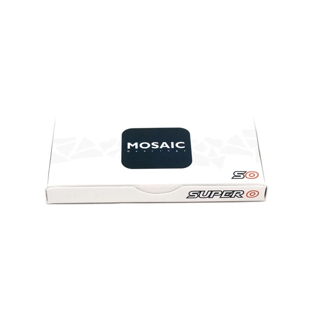 Mosaic Skateboard Bearings Super 0 Abec 5 Silver/Red - Image 3