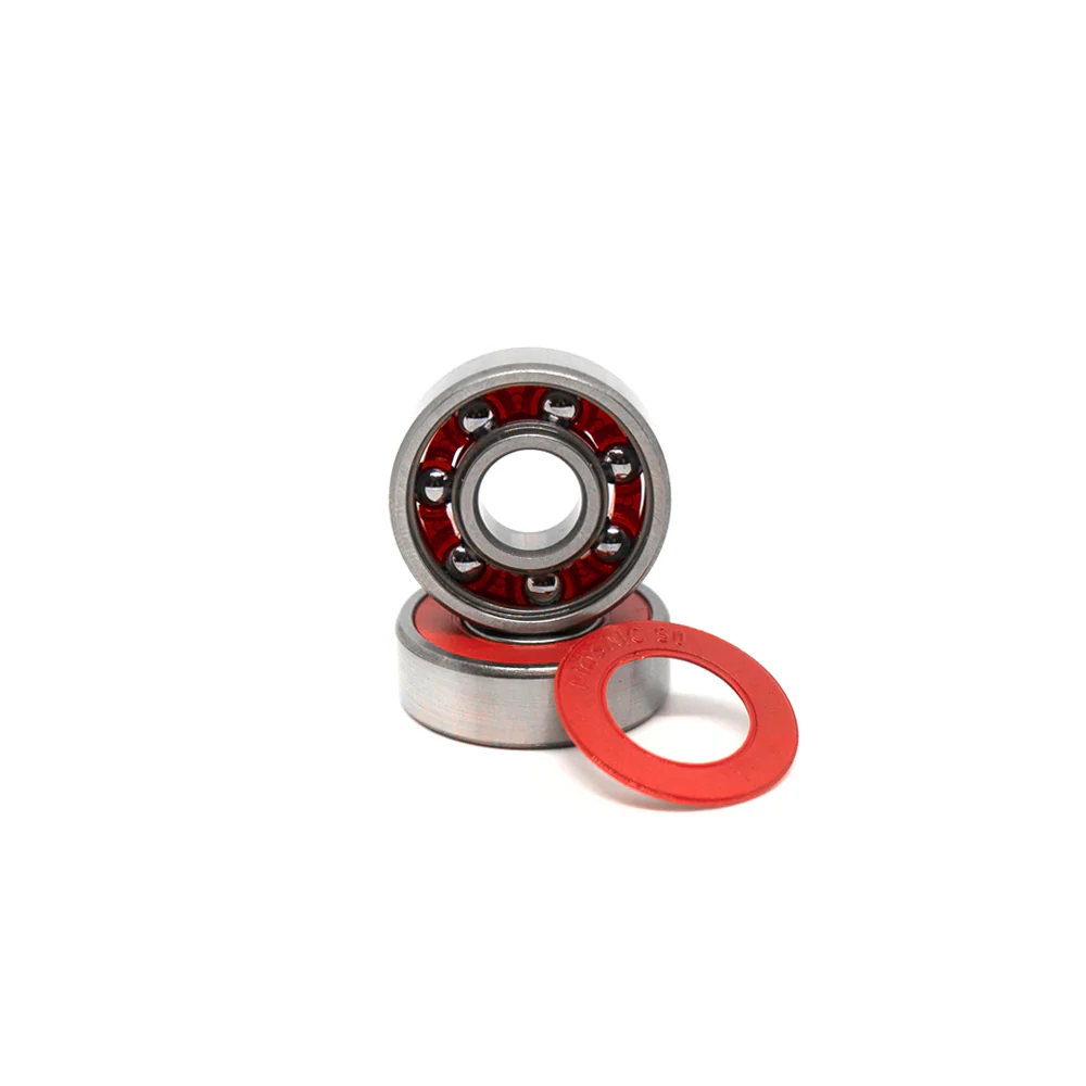 Mosaic Skateboard Bearings Super 0 Abec 5 Silver/Red - Image 4