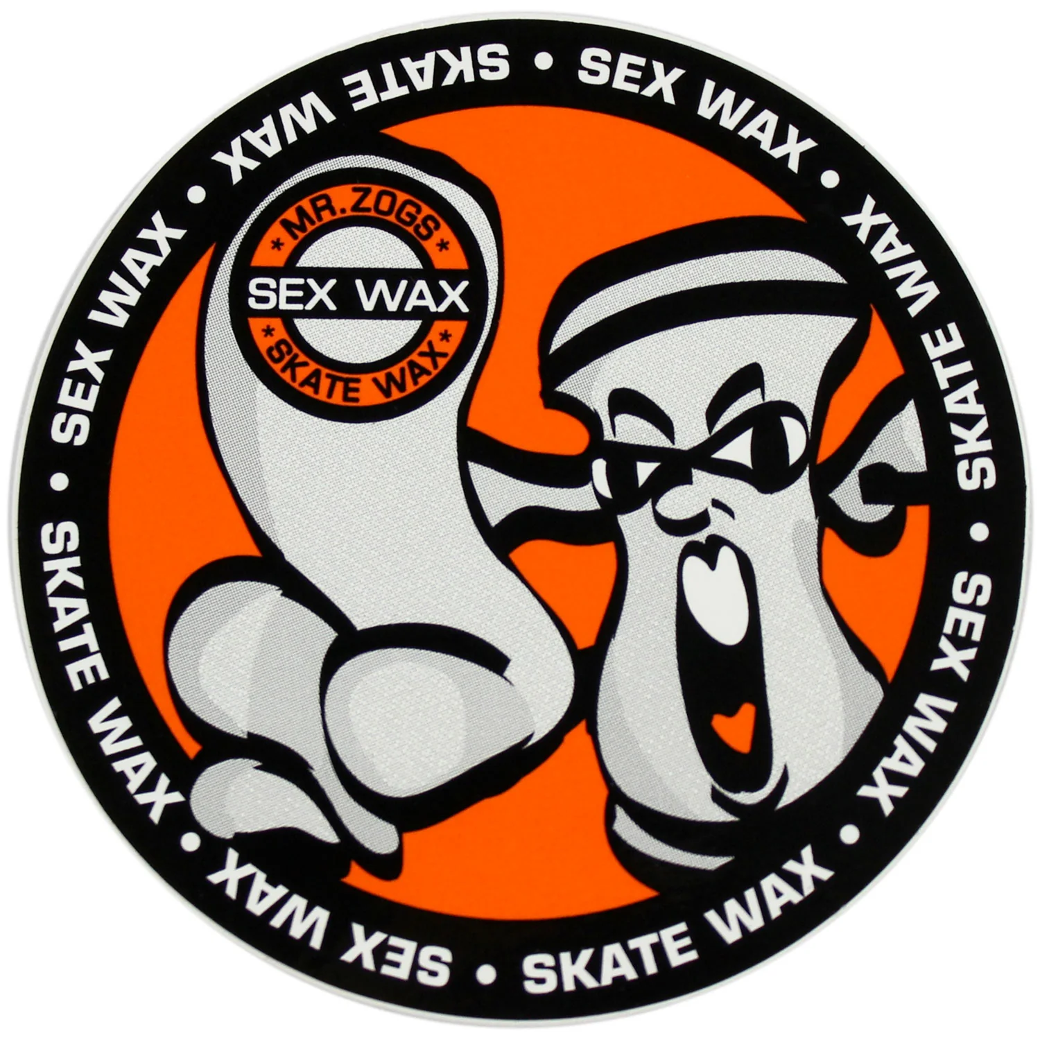 Mr. Zoggs SEX WAX STICKER 3" SKATE WAX ORANGE