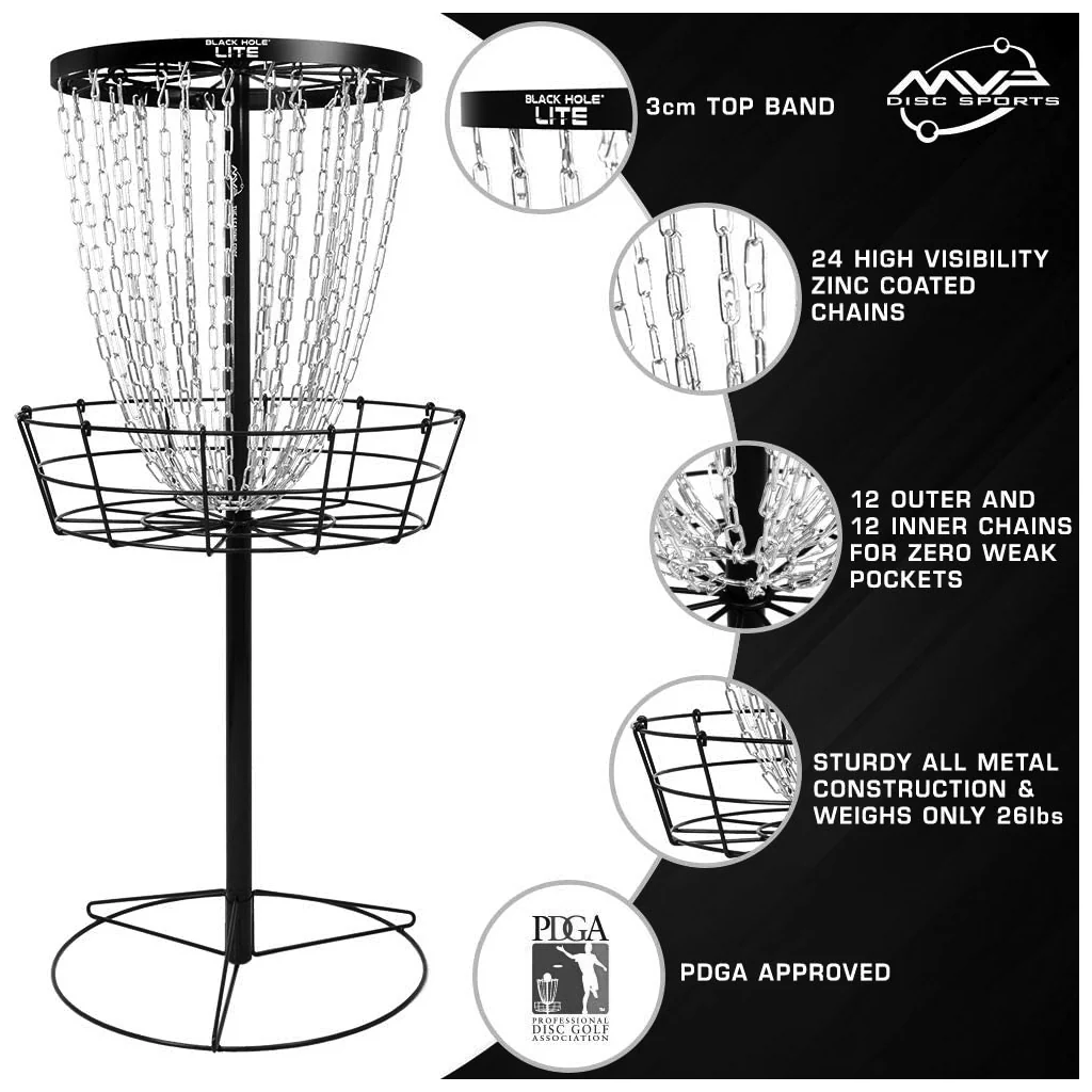 MVP Axiom Disc Golf Basket Black Hole Lite Catcher Target - Refurbished - Image 2