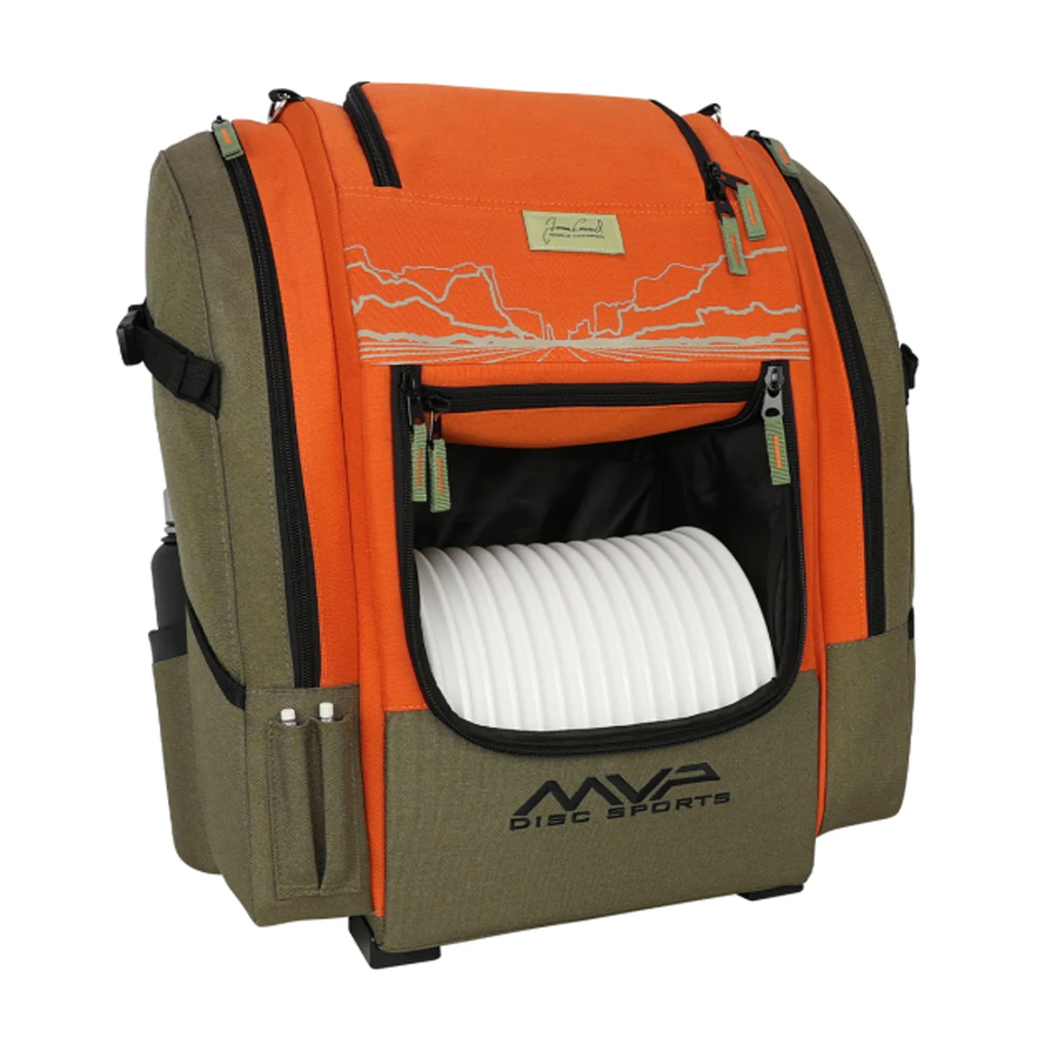 MVP Disc Golf Bag James Conrad Voyager Signature Backpack - Choose Color - Image 3