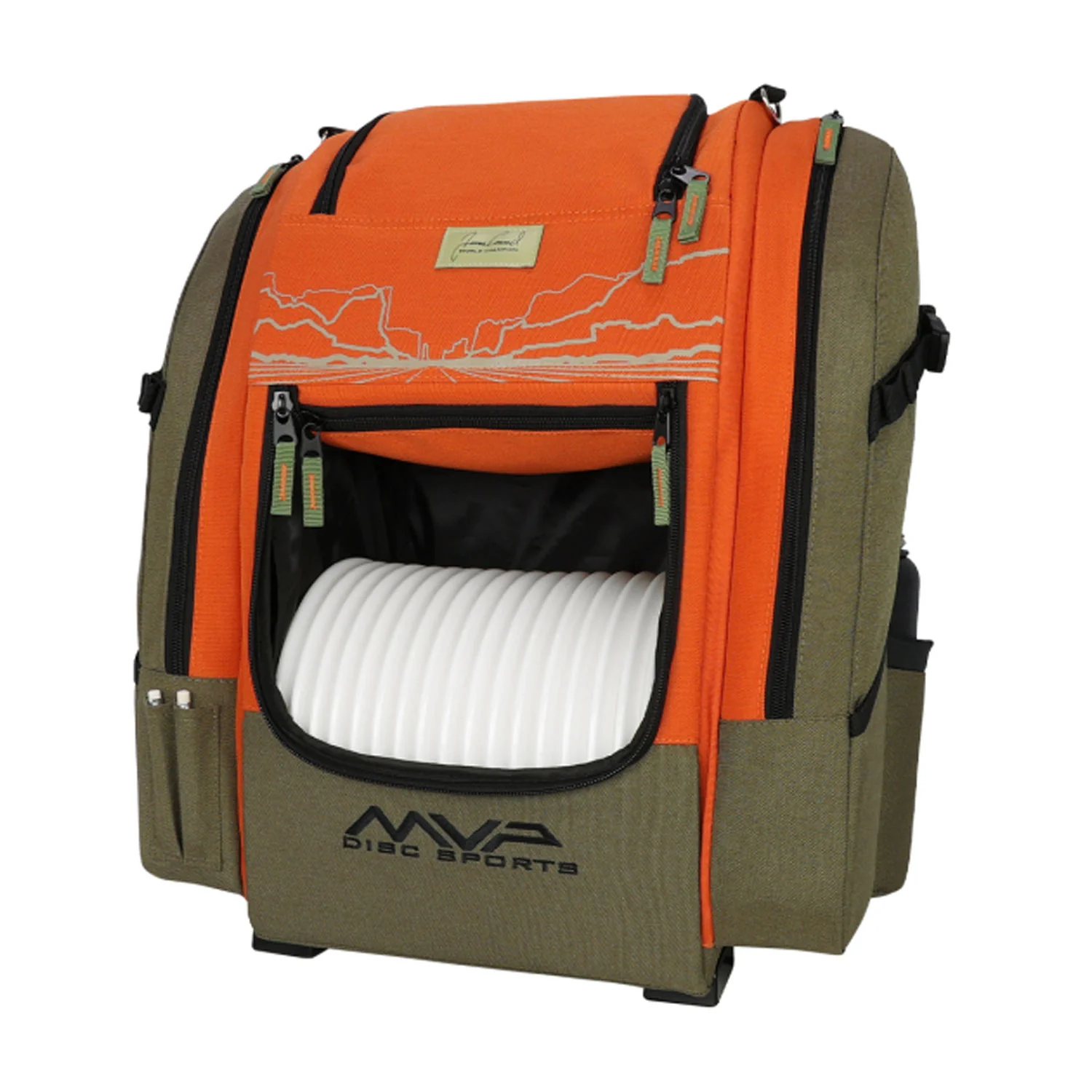MVP Disc Golf Bag James Conrad Voyager Signature Backpack - Choose Color - Image 4