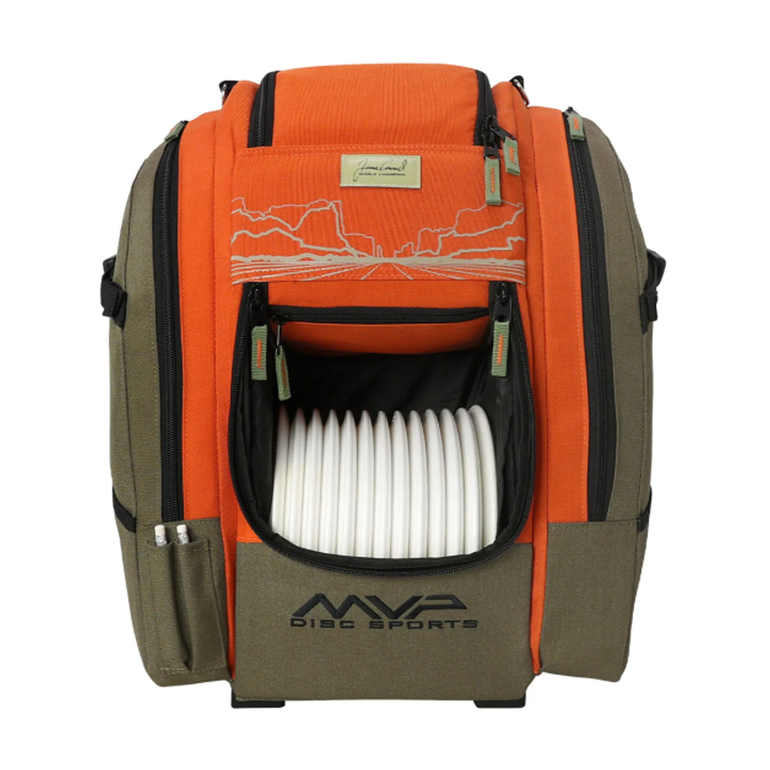 MVP Disc Golf Bag James Conrad Voyager Slim Signature Backpack - Choose Color - Image 2