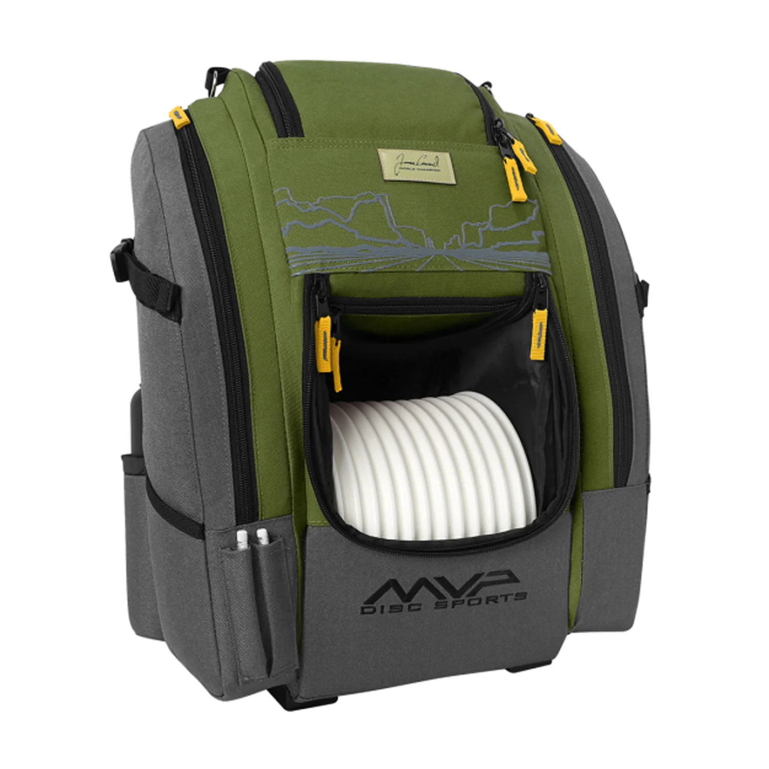 MVP Disc Golf Bag James Conrad Voyager Slim Signature Backpack - Choose Color - Image 7