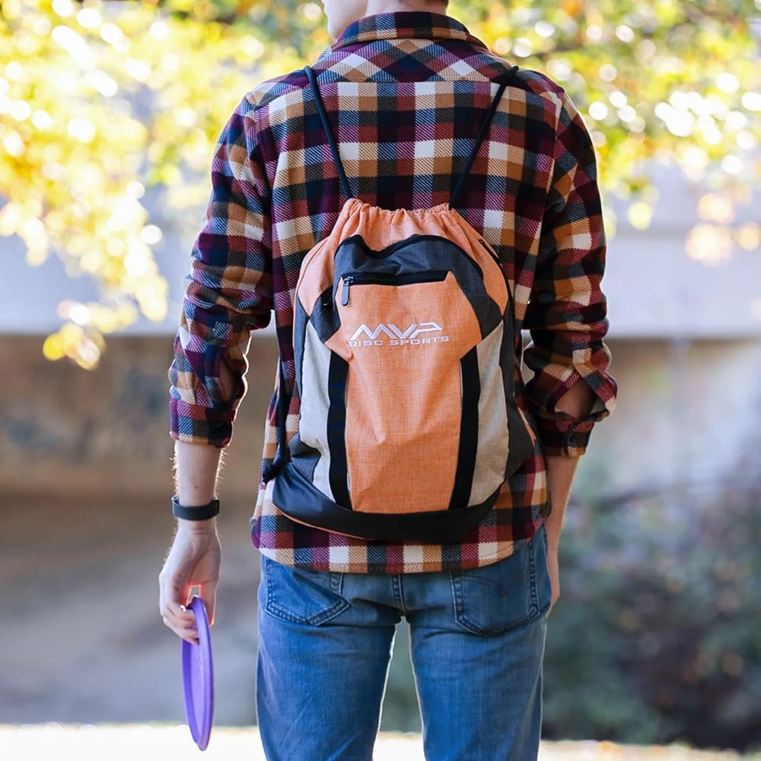 MVP Disc Golf Drawstring Backpack Bag - Choose Color - Image 2