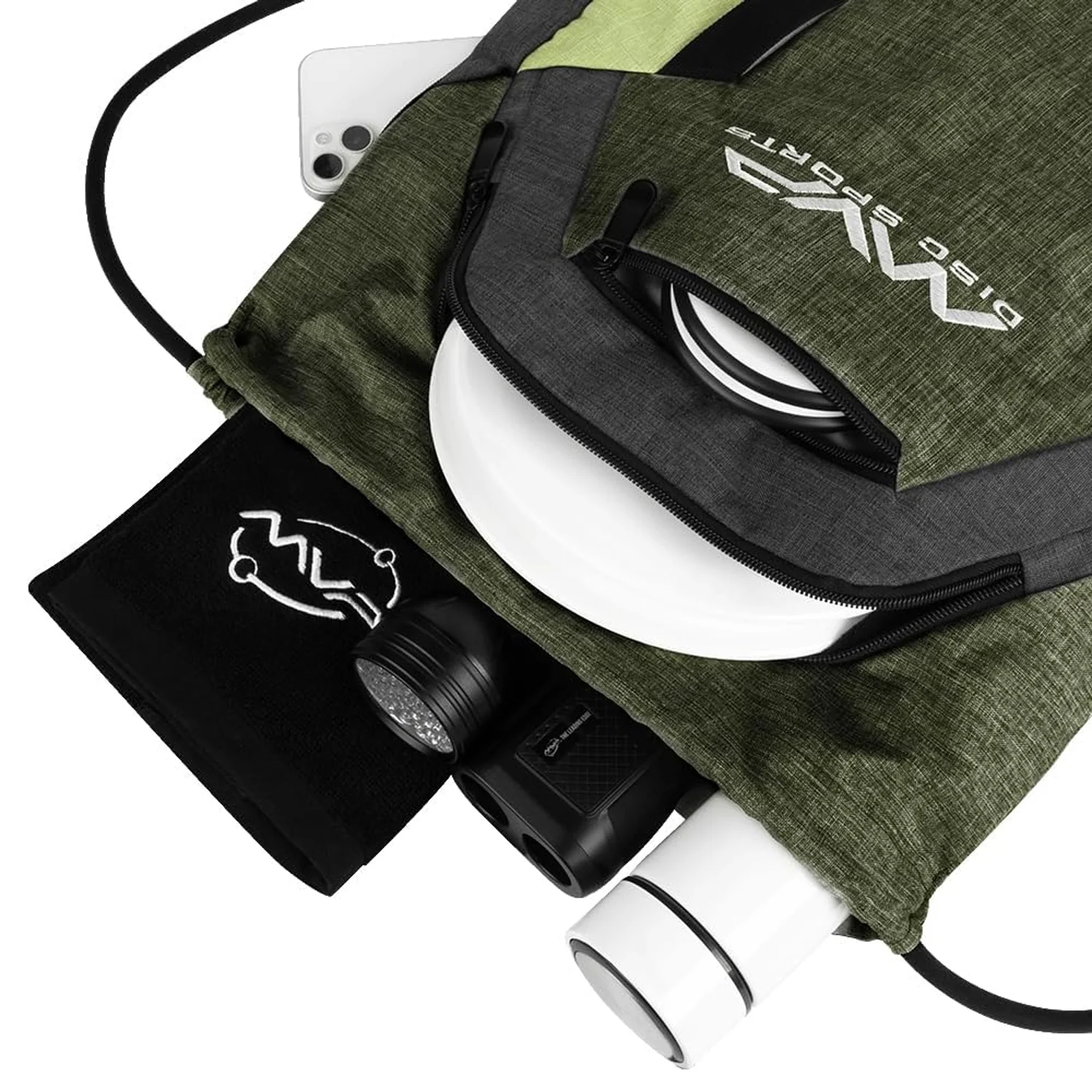 MVP Disc Golf Drawstring Backpack Bag - Choose Color - Image 20
