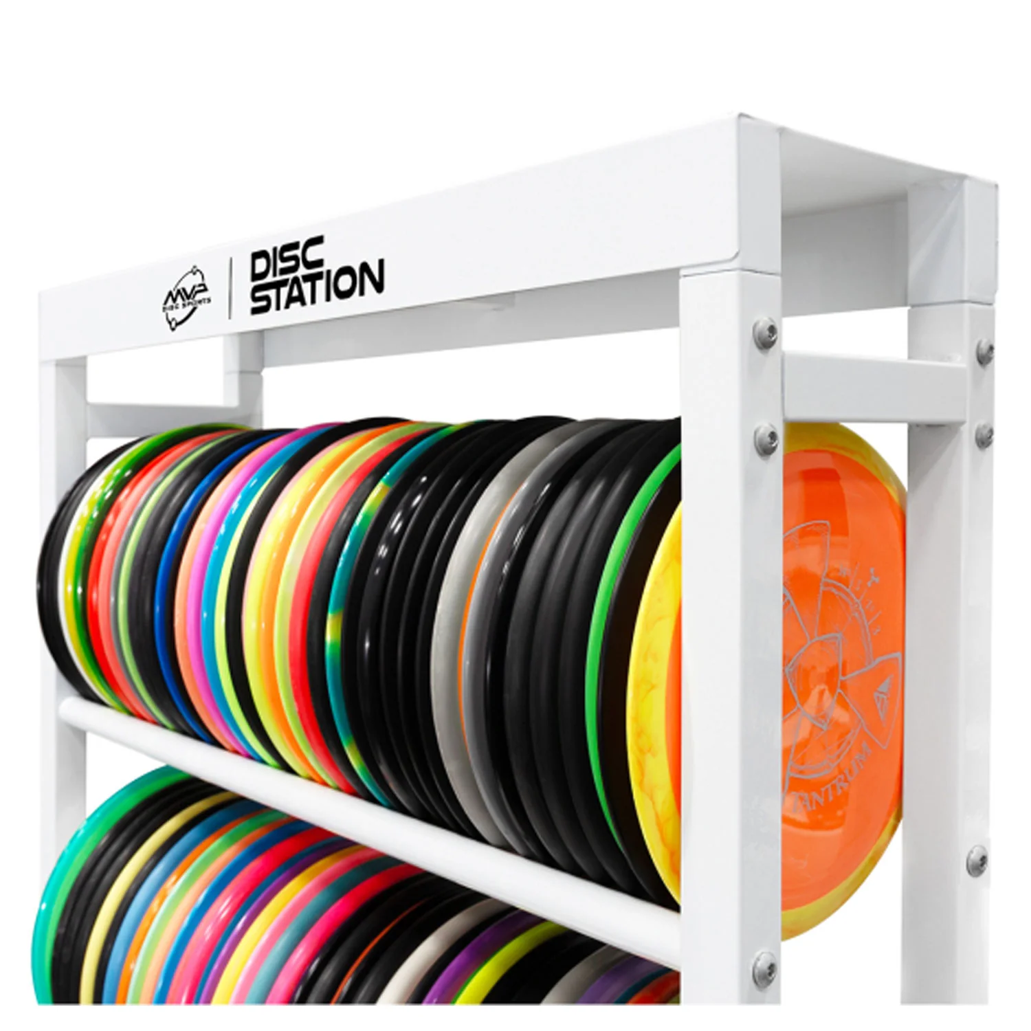MVP Disc Sports - Disc Golf Storage Rack System - Disc Station VI White - 6 Racks - Image 3