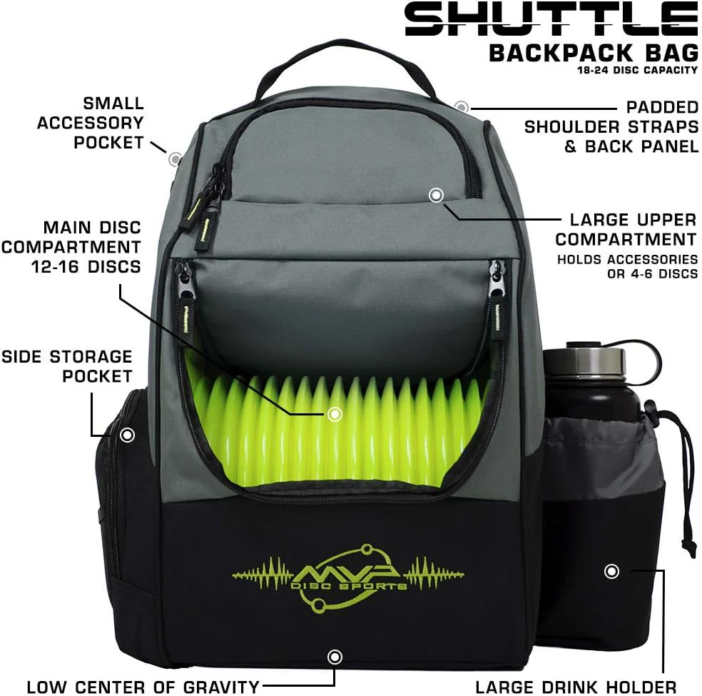 MVP Discs Disc Golf Backpack Bag - Shuttle Backpack - Holds 18-24 Discs - Image 10