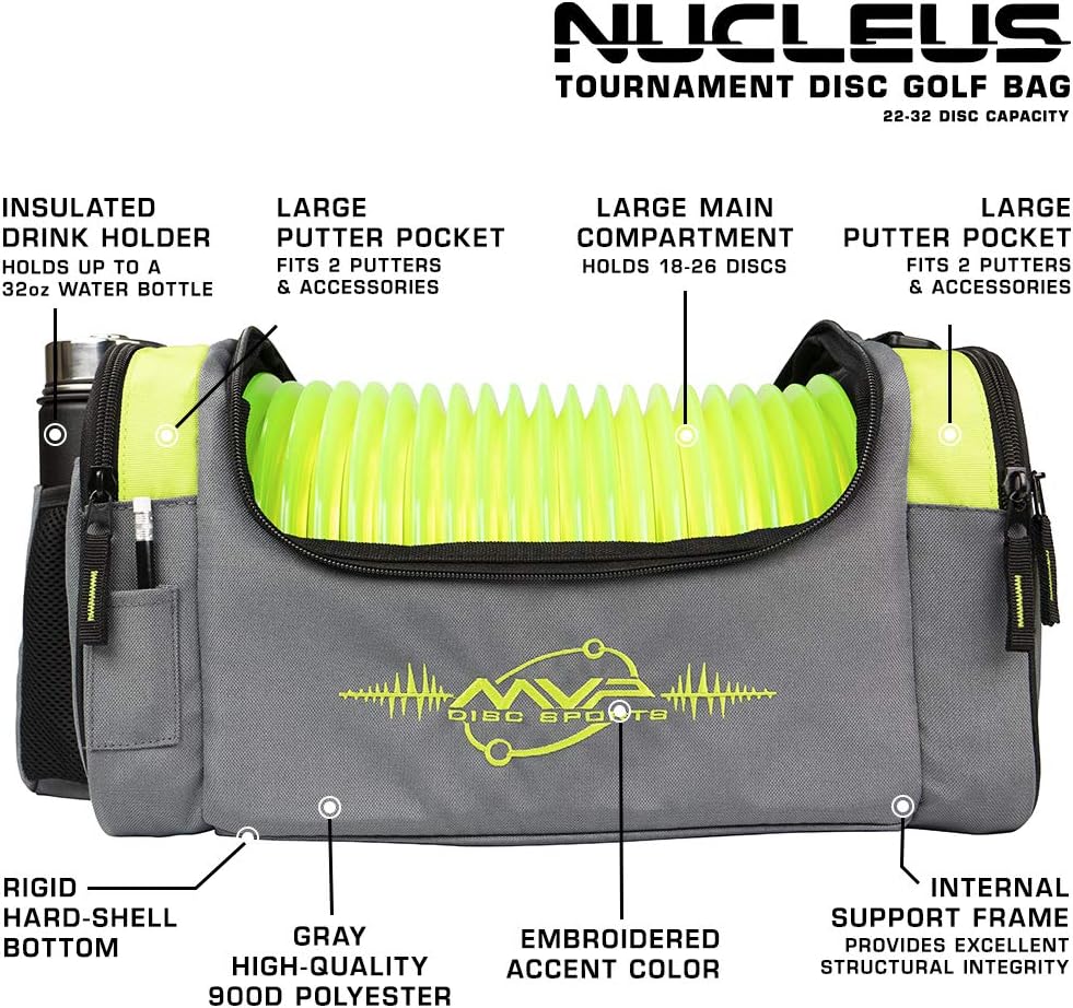 MVP Discs Disc Golf Tournament Bag - Nucleus Version 2 - Holds 22-32 Discs - Image 9