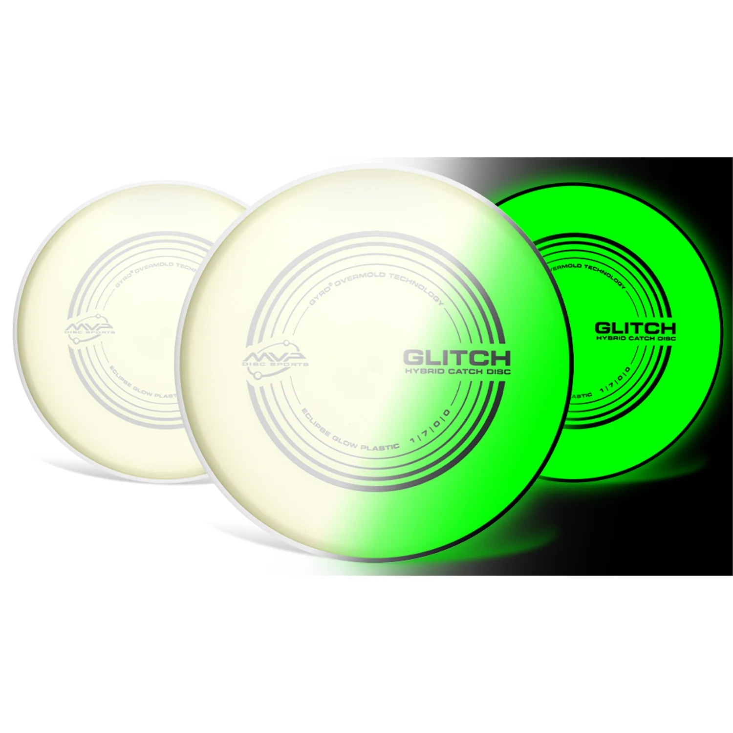 MVP Discs Sports Eclipse Glow Glitch Hybrid Catch Putter 1/7/0/0 - Choose Exact Disc