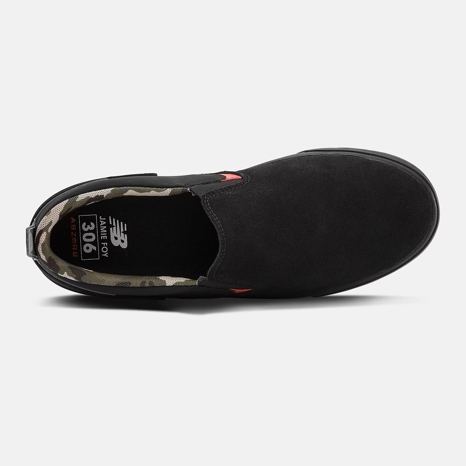 New Balance Numeric Shoes Jamie Foy 306 Laceless Black/Orange - Image 2
