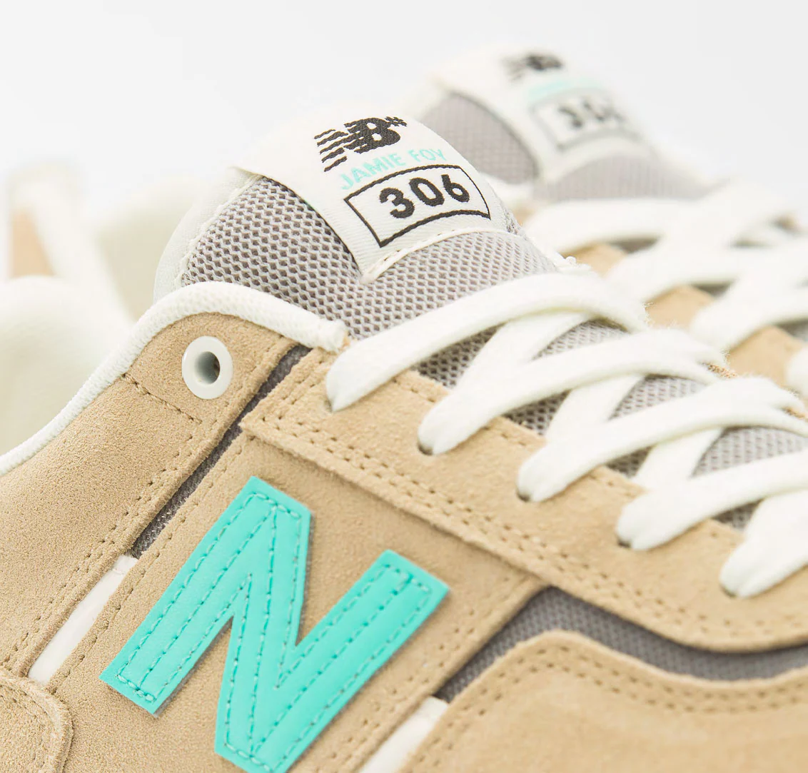 New Balance Numeric Skateboard Shoes 306 Jamie Foy Tan/Turquoise - Image 2